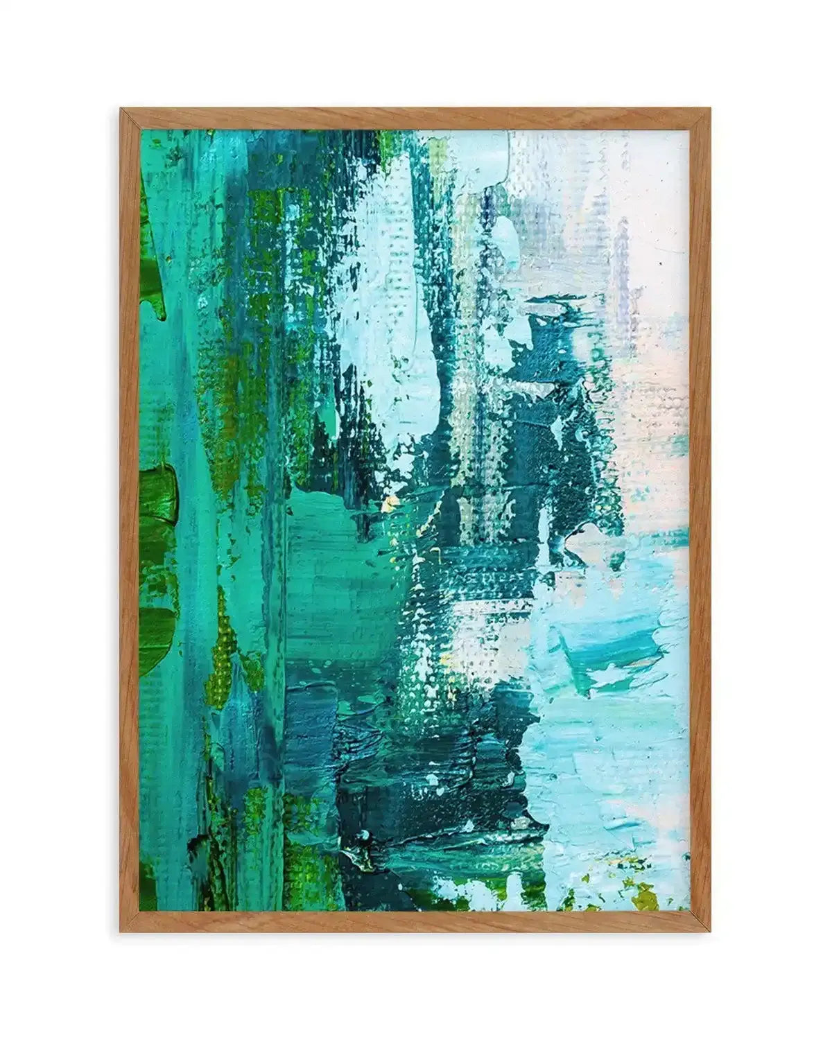 Abstract Green Acrylic I Art Print-PRINT-Olive et Oriel-Olive et Oriel-50x70 cm | 19.6" x 27.5"-Walnut-With White Border-Buy-Australian-Art-Prints-Online-with-Olive-et-Oriel-Your-Artwork-Specialists-Austrailia-Decorate-With-Coastal-Photo-Wall-Art-Prints-From-Our-Beach-House-Artwork-Collection-Fine-Poster-and-Framed-Artwork