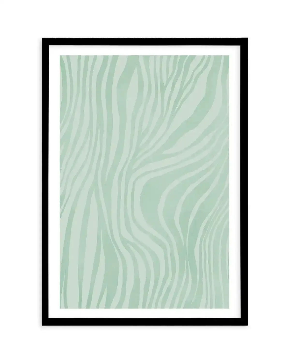 Abstract Green Lines Art Print-PRINT-Olive et Oriel-Olive et Oriel-A4 | 8.3" x 11.7" | 21 x 29.7cm-Black-With White Border-Buy-Australian-Art-Prints-Online-with-Olive-et-Oriel-Your-Artwork-Specialists-Austrailia-Decorate-With-Coastal-Photo-Wall-Art-Prints-From-Our-Beach-House-Artwork-Collection-Fine-Poster-and-Framed-Artwork