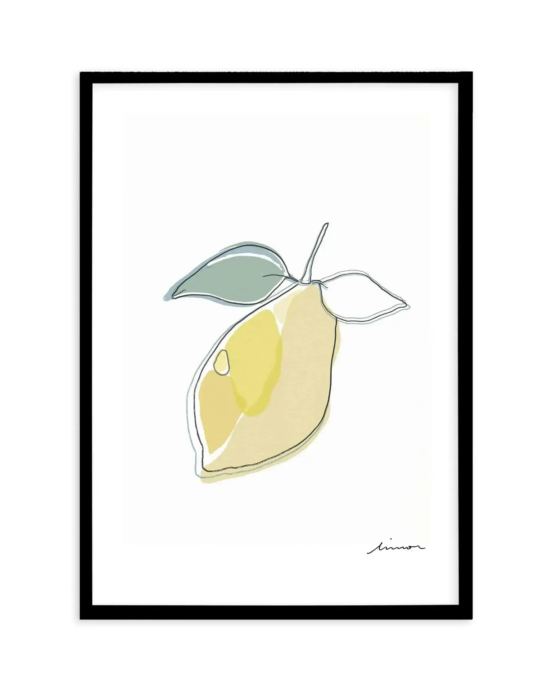 Abstract Limone Art Print-PRINT-Olive et Oriel-Olive et Oriel-A4 | 8.3" x 11.7" | 21 x 29.7cm-Black-With White Border-Buy-Australian-Art-Prints-Online-with-Olive-et-Oriel-Your-Artwork-Specialists-Austrailia-Decorate-With-Coastal-Photo-Wall-Art-Prints-From-Our-Beach-House-Artwork-Collection-Fine-Poster-and-Framed-Artwork