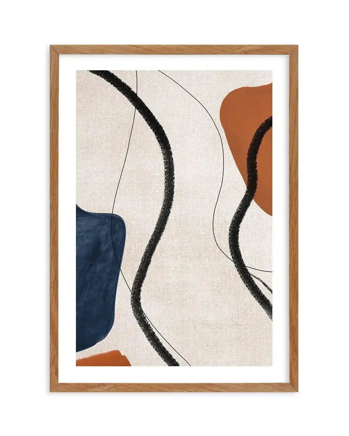 Abstract on Linen II Art Print-PRINT-Olive et Oriel-Olive et Oriel-50x70 cm | 19.6" x 27.5"-Walnut-With White Border-Buy-Australian-Art-Prints-Online-with-Olive-et-Oriel-Your-Artwork-Specialists-Austrailia-Decorate-With-Coastal-Photo-Wall-Art-Prints-From-Our-Beach-House-Artwork-Collection-Fine-Poster-and-Framed-Artwork
