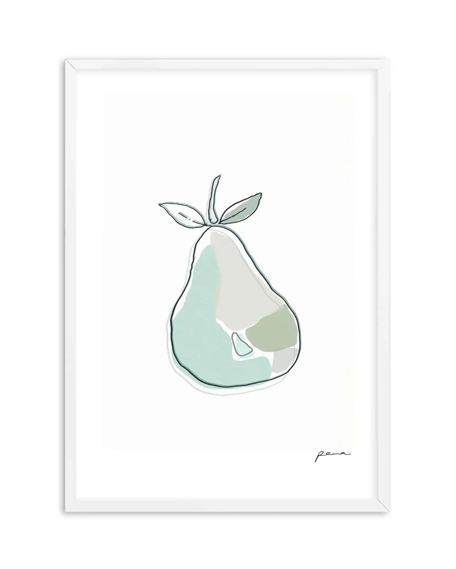Abstract Pear Art Print-PRINT-Olive et Oriel-Olive et Oriel-A5 | 5.8" x 8.3" | 14.8 x 21cm-White-With White Border-Buy-Australian-Art-Prints-Online-with-Olive-et-Oriel-Your-Artwork-Specialists-Austrailia-Decorate-With-Coastal-Photo-Wall-Art-Prints-From-Our-Beach-House-Artwork-Collection-Fine-Poster-and-Framed-Artwork