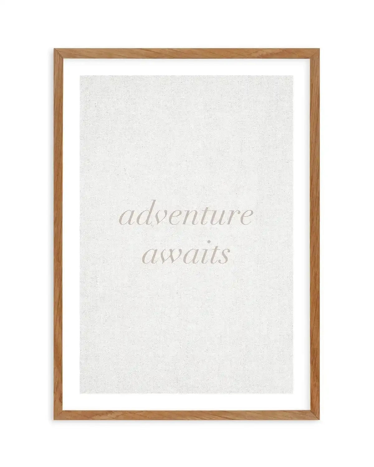 Adventure Awaits on Linen | 3 Colour Options Art Print-PRINT-Olive et Oriel-Olive et Oriel-50x70 cm | 19.6" x 27.5"-Walnut-With White Border-Buy-Australian-Art-Prints-Online-with-Olive-et-Oriel-Your-Artwork-Specialists-Austrailia-Decorate-With-Coastal-Photo-Wall-Art-Prints-From-Our-Beach-House-Artwork-Collection-Fine-Poster-and-Framed-Artwork