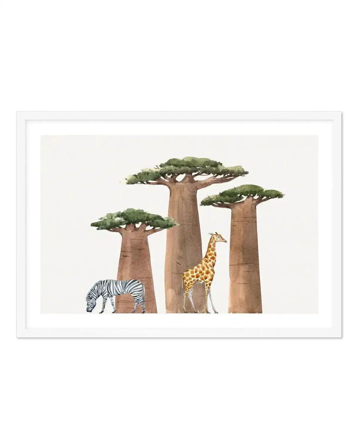 African Landscape | Watercolor Art Print-PRINT-Olive et Oriel-Olive et Oriel-A5 | 5.8" x 8.3" | 14.8 x 21cm-White-With White Border-Buy-Australian-Art-Prints-Online-with-Olive-et-Oriel-Your-Artwork-Specialists-Austrailia-Decorate-With-Coastal-Photo-Wall-Art-Prints-From-Our-Beach-House-Artwork-Collection-Fine-Poster-and-Framed-Artwork