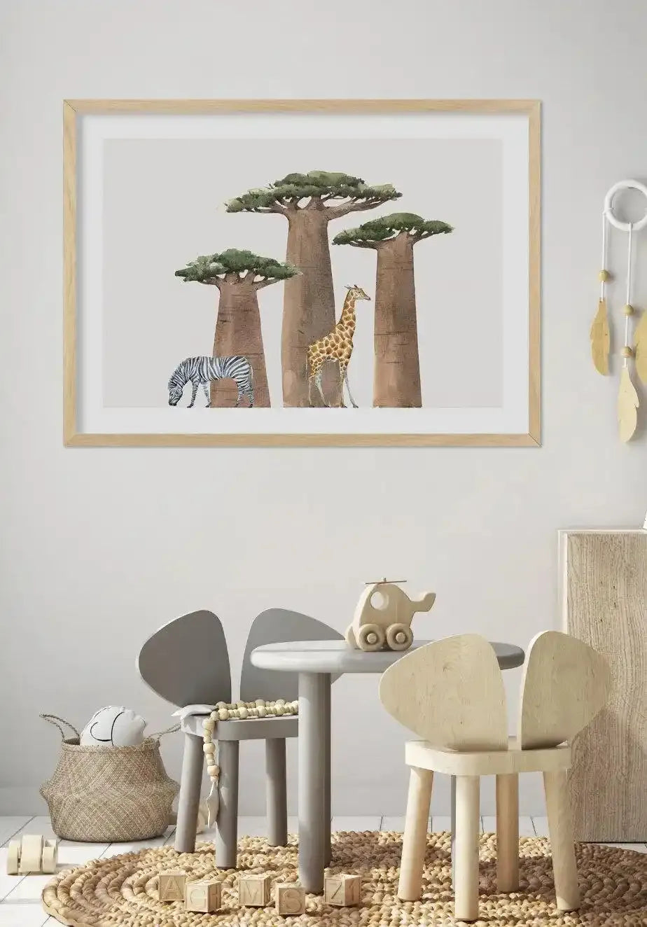 African Landscape | Watercolor Art Print-PRINT-Olive et Oriel-Olive et Oriel-Buy-Australian-Art-Prints-Online-with-Olive-et-Oriel-Your-Artwork-Specialists-Austrailia-Decorate-With-Coastal-Photo-Wall-Art-Prints-From-Our-Beach-House-Artwork-Collection-Fine-Poster-and-Framed-Artwork