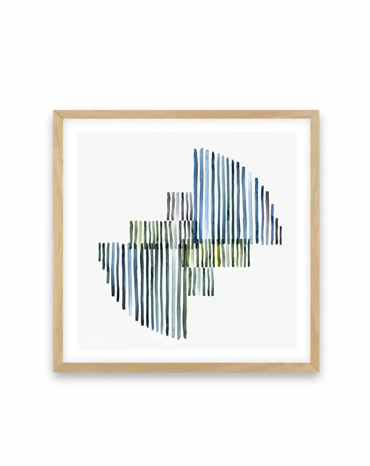 Agua Stripes I Square Art Print from Olive et Oriel where you can shop wallpaper and artworks online