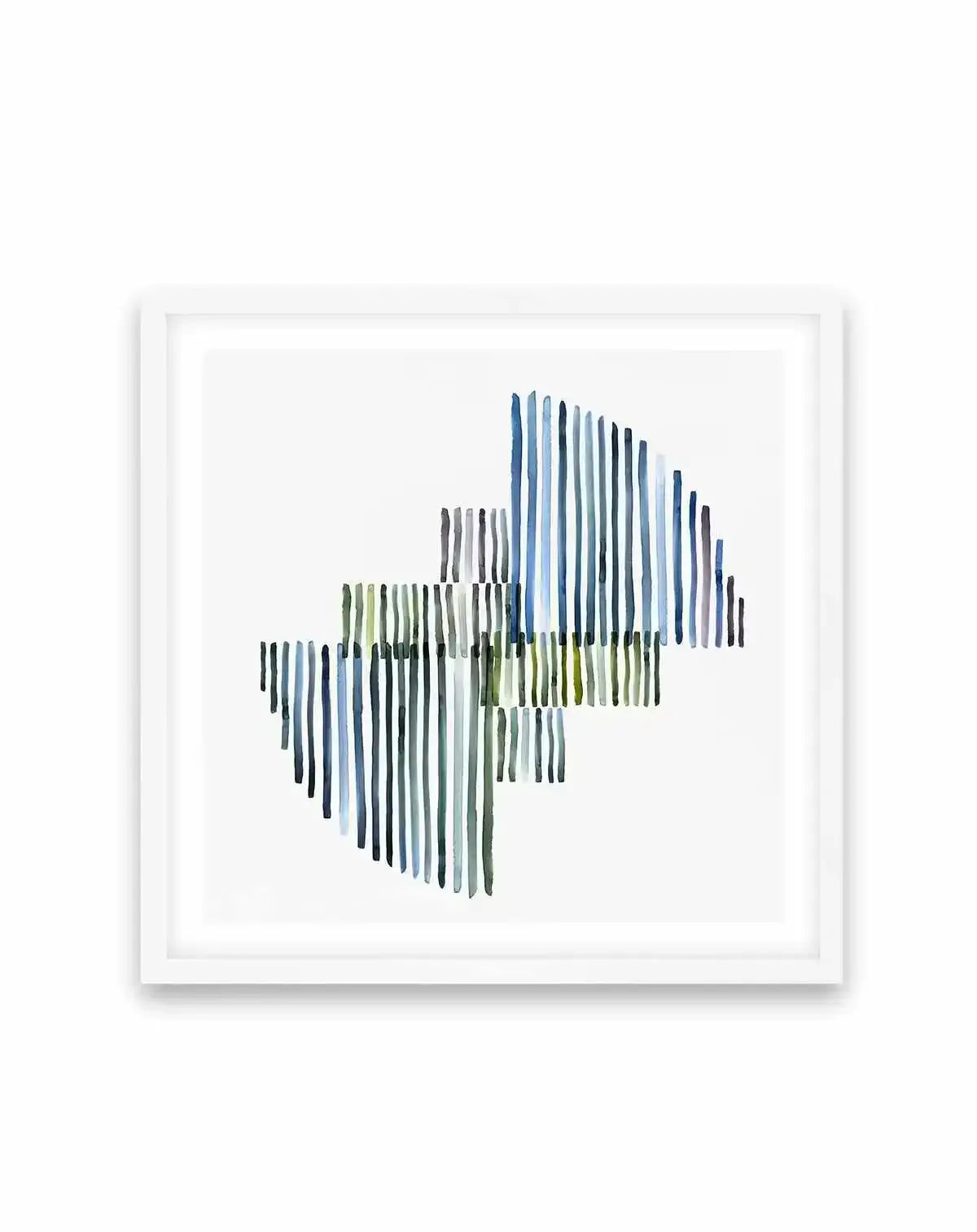Agua Stripes I Square Art Print from Olive et Oriel where you can shop wallpaper and artworks online