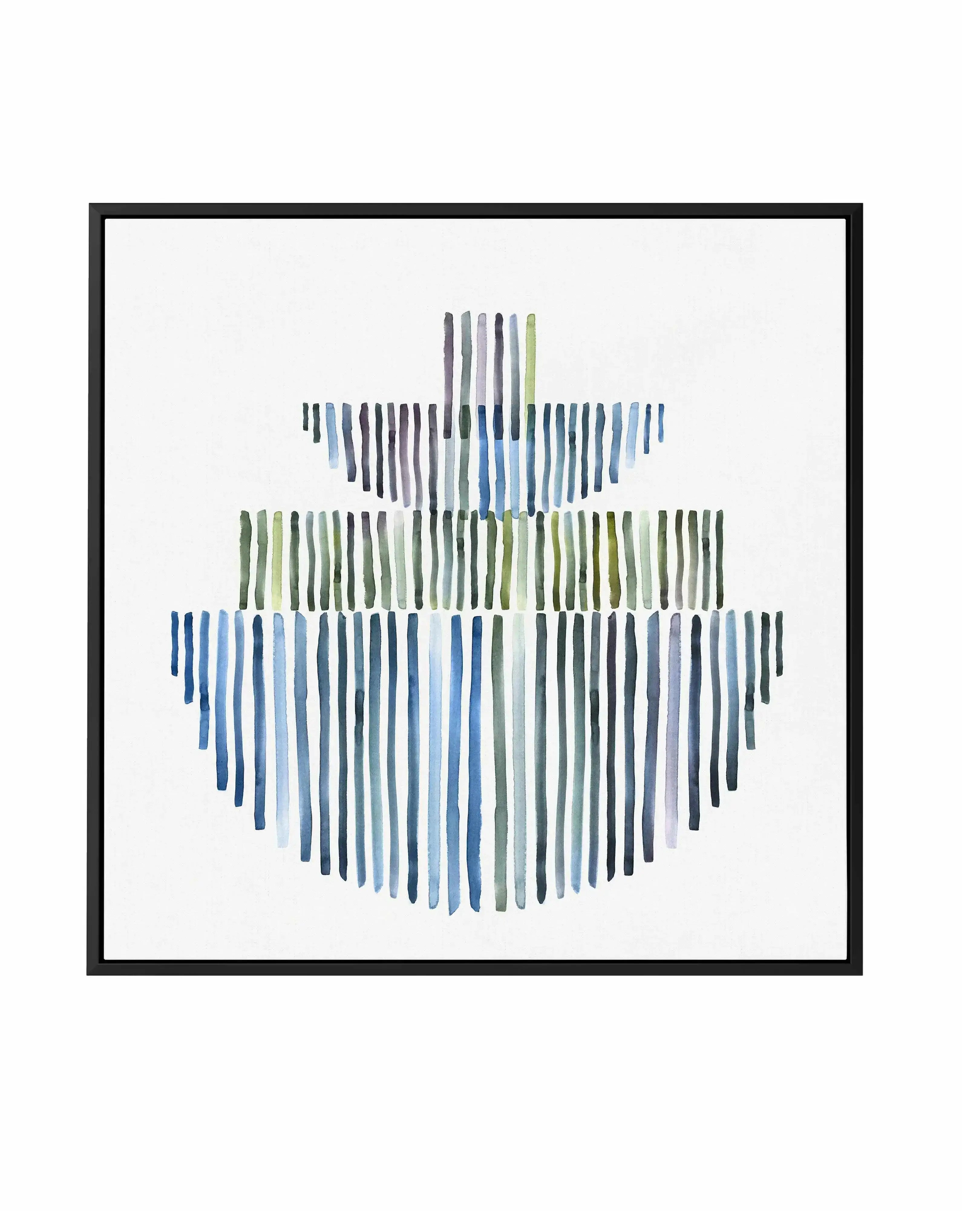 Agua Stripes II SQ Framed Canvas-CANVAS-You can shop wall art online with Olive et Oriel for everything from abstract art to fun kids wall art. Our beautiful modern art prints and canvas art are available from large canvas prints to wall art paintings and our proudly Australian artwork collection offers only the highest quality framed large wall art and canvas art Australia - You can buy fashion photography prints or Hampton print posters and paintings on canvas from Olive et Oriel and have them