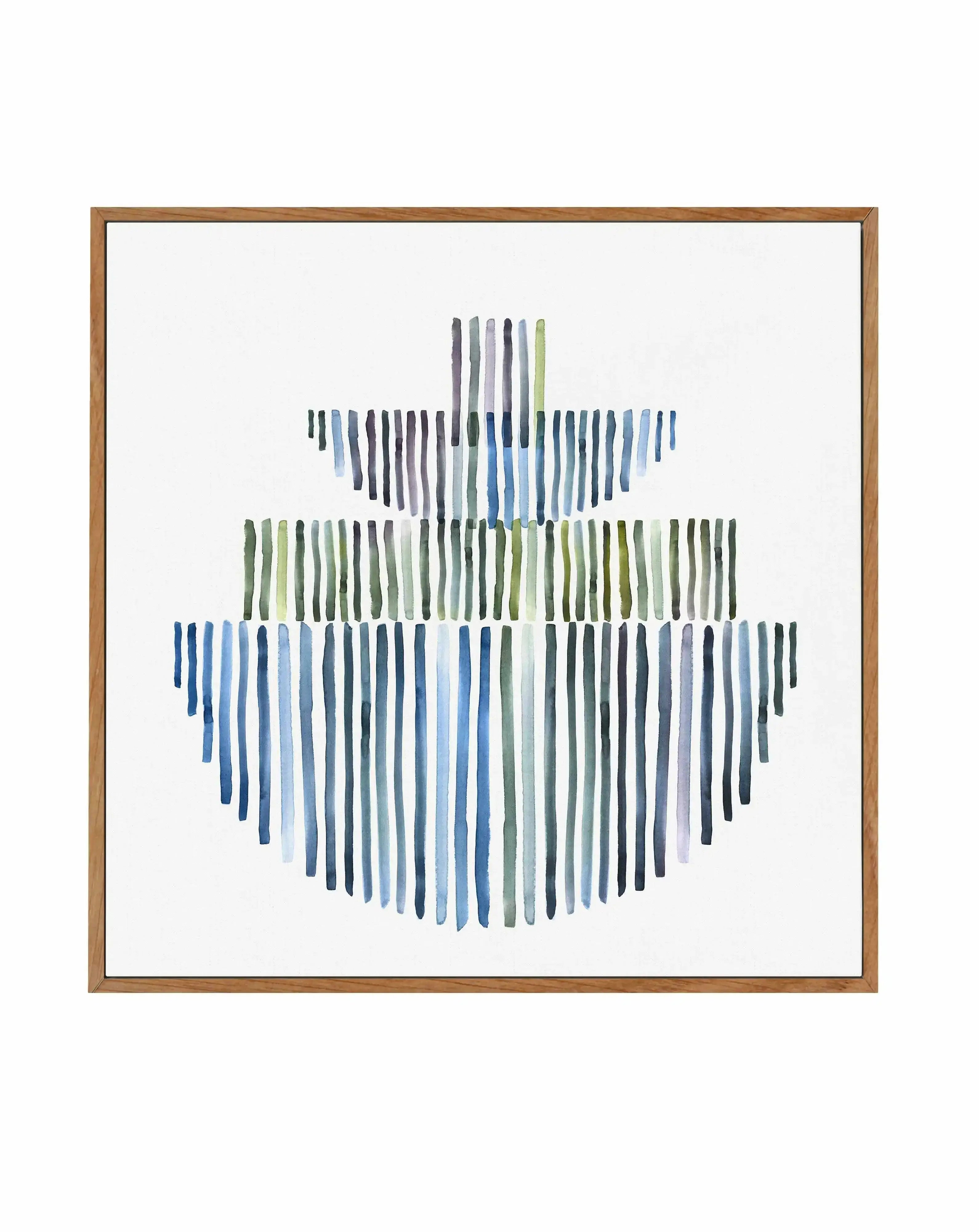 Agua Stripes II SQ Framed Canvas-CANVAS-You can shop wall art online with Olive et Oriel for everything from abstract art to fun kids wall art. Our beautiful modern art prints and canvas art are available from large canvas prints to wall art paintings and our proudly Australian artwork collection offers only the highest quality framed large wall art and canvas art Australia - You can buy fashion photography prints or Hampton print posters and paintings on canvas from Olive et Oriel and have them
