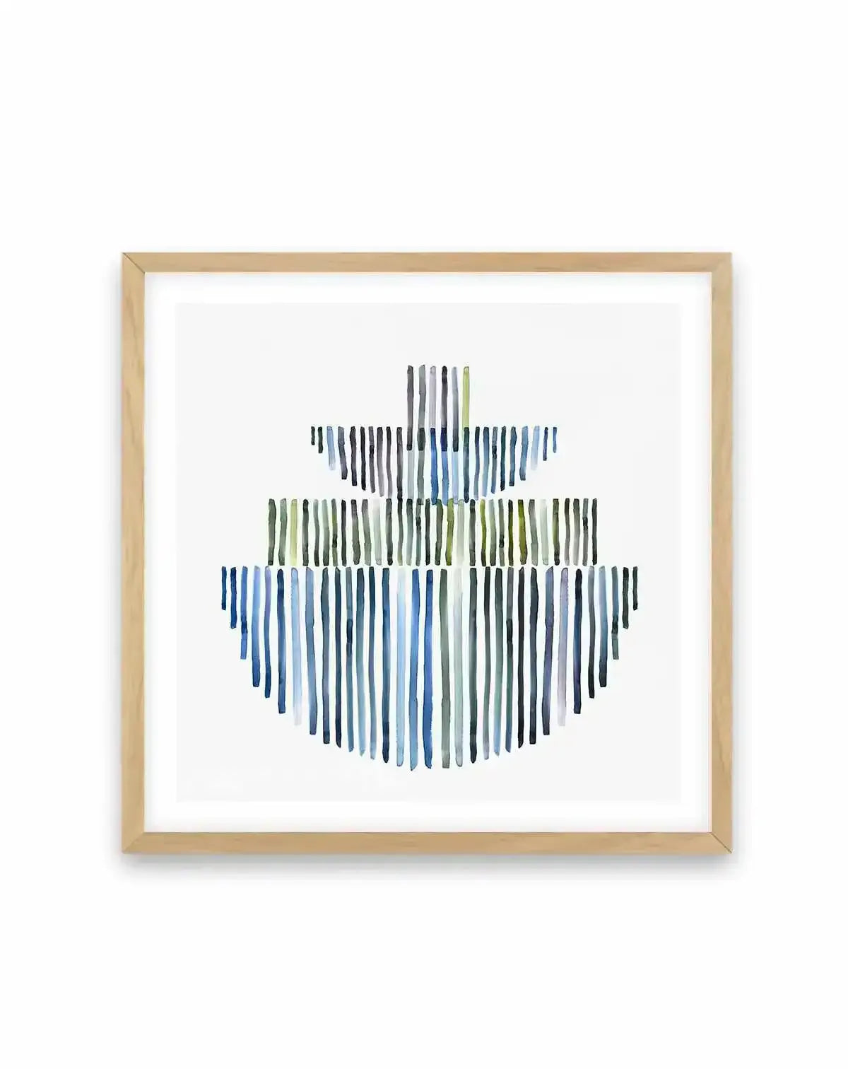 Agua Stripes II Square Art Print from Olive et Oriel where you can shop wallpaper and artworks online