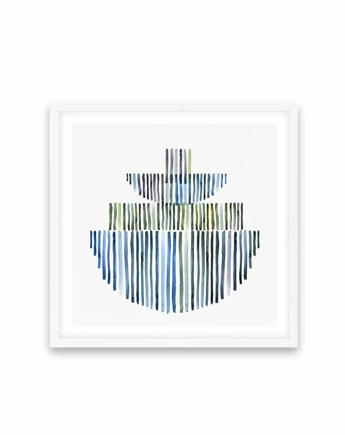 Agua Stripes II Square Art Print from Olive et Oriel where you can shop wallpaper and artworks online