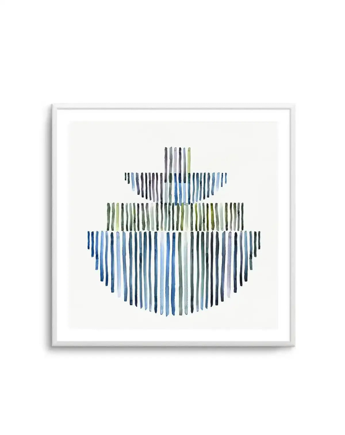 Agua Stripes II Square Art Print from Olive et Oriel where you can shop wallpaper and artworks online