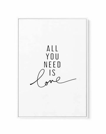 All You Need Is Love | Framed Canvas-CANVAS-You can shop wall art online with Olive et Oriel for everything from abstract art to fun kids wall art. Our beautiful modern art prints and canvas art are available from large canvas prints to wall art paintings and our proudly Australian artwork collection offers only the highest quality framed large wall art and canvas art Australia - You can buy fashion photography prints or Hampton print posters and paintings on canvas from Olive et Oriel and have 