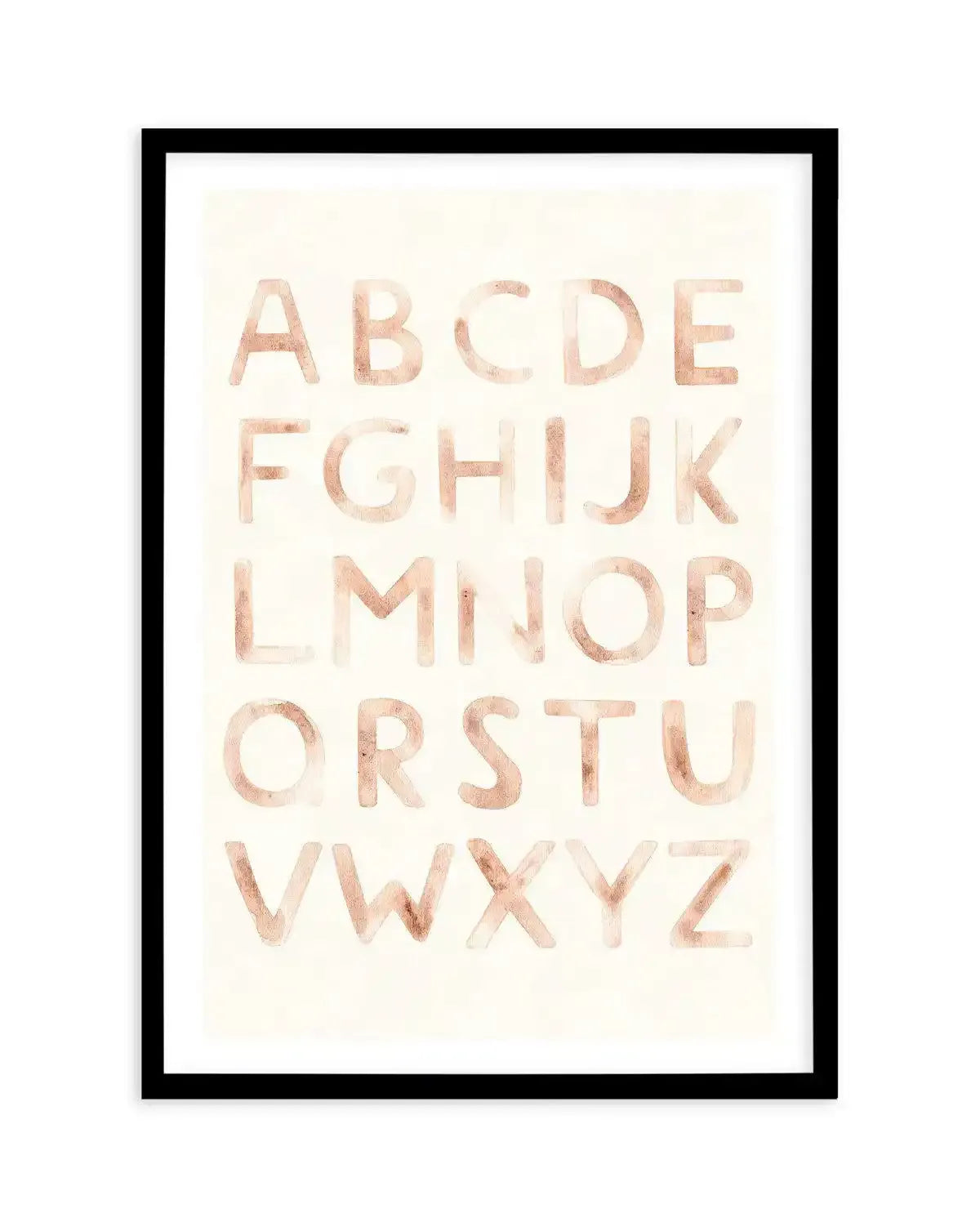 Alphabet Boheme Art Print-PRINT-Olive et Oriel-Olive et Oriel-A5 | 5.8" x 8.3" | 14.8 x 21cm-Black-With White Border-Buy-Australian-Art-Prints-Online-with-Olive-et-Oriel-Your-Artwork-Specialists-Austrailia-Decorate-With-Coastal-Photo-Wall-Art-Prints-From-Our-Beach-House-Artwork-Collection-Fine-Poster-and-Framed-Artwork