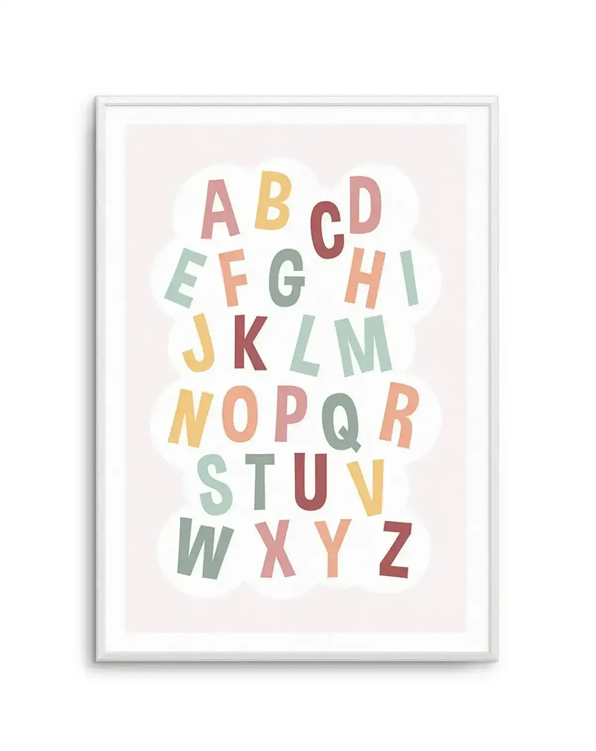 Alphabet Cloud | Soft Pop Art Print-PRINT-Olive et Oriel-Olive et Oriel-A5 | 5.8" x 8.3" | 14.8 x 21cm-Unframed Art Print-With White Border-Buy-Australian-Art-Prints-Online-with-Olive-et-Oriel-Your-Artwork-Specialists-Austrailia-Decorate-With-Coastal-Photo-Wall-Art-Prints-From-Our-Beach-House-Artwork-Collection-Fine-Poster-and-Framed-Artwork