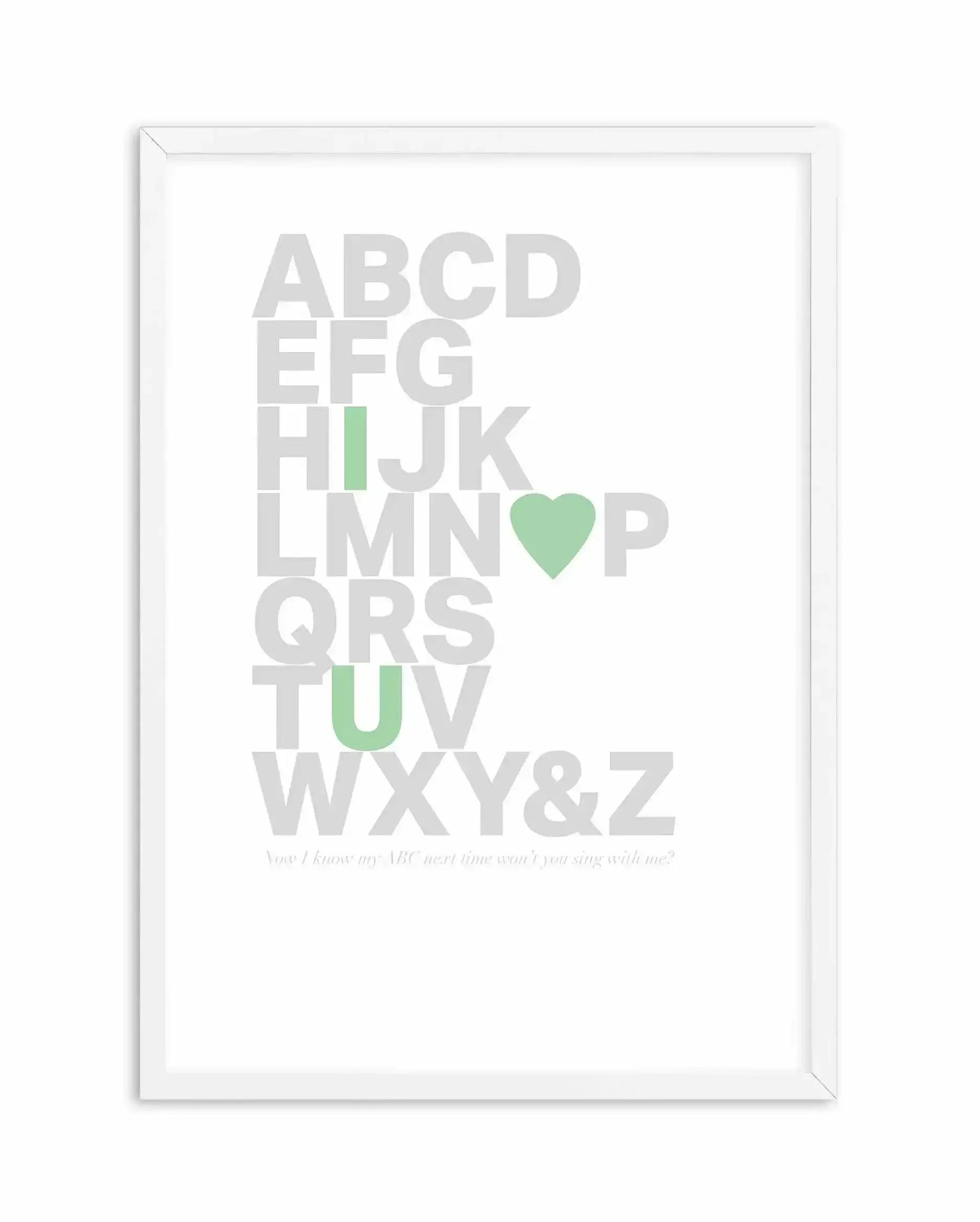 Alphabet Song | 5 Colour Options Art Print-PRINT-Olive et Oriel-Olive et Oriel-A5 | 5.8" x 8.3" | 14.8 x 21cm-White-With White Border-Buy-Australian-Art-Prints-Online-with-Olive-et-Oriel-Your-Artwork-Specialists-Austrailia-Decorate-With-Coastal-Photo-Wall-Art-Prints-From-Our-Beach-House-Artwork-Collection-Fine-Poster-and-Framed-Artwork