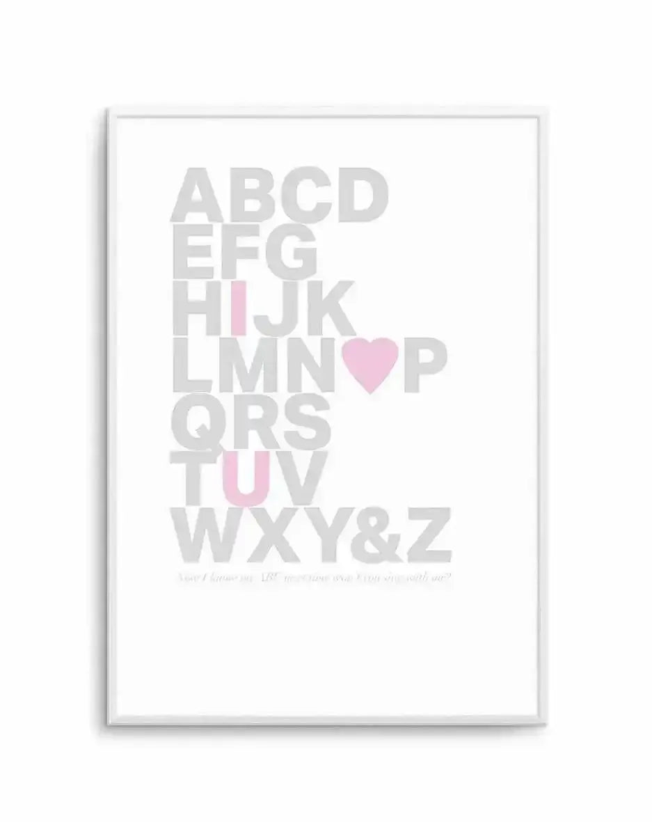 Alphabet Song | 5 Colour Options Art Print-PRINT-Olive et Oriel-Olive et Oriel-Buy-Australian-Art-Prints-Online-with-Olive-et-Oriel-Your-Artwork-Specialists-Austrailia-Decorate-With-Coastal-Photo-Wall-Art-Prints-From-Our-Beach-House-Artwork-Collection-Fine-Poster-and-Framed-Artwork