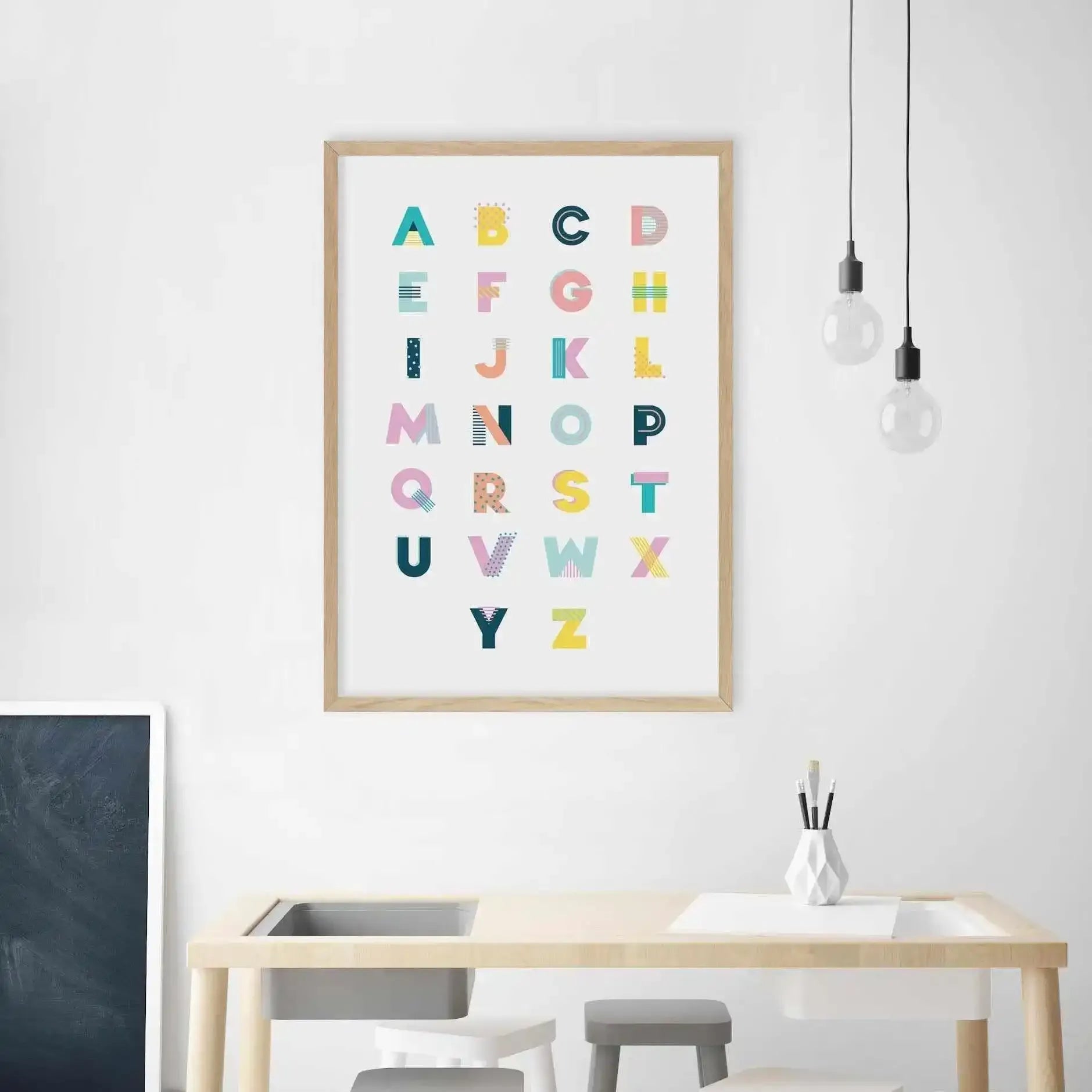 Alphabet | Super Bright Art Print-PRINT-Olive et Oriel-Olive et Oriel-Buy-Australian-Art-Prints-Online-with-Olive-et-Oriel-Your-Artwork-Specialists-Austrailia-Decorate-With-Coastal-Photo-Wall-Art-Prints-From-Our-Beach-House-Artwork-Collection-Fine-Poster-and-Framed-Artwork