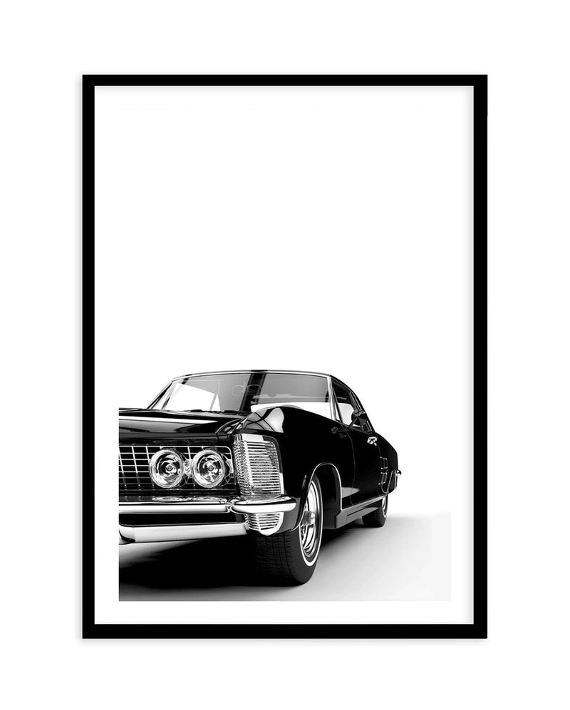 SALE 40x50 American Muscle Car | Black | Framed Acrylic Art