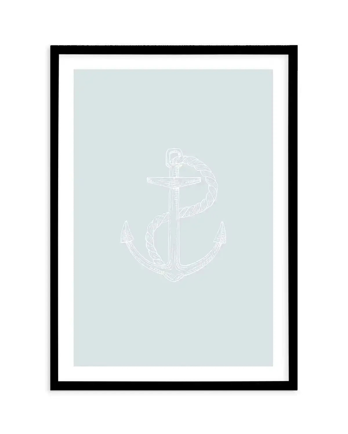 Anchor | 2 Colour Options Art Print-PRINT-Olive et Oriel-Olive et Oriel-A5 | 5.8" x 8.3" | 14.8 x 21cm-Black-With White Border-Buy-Australian-Art-Prints-Online-with-Olive-et-Oriel-Your-Artwork-Specialists-Austrailia-Decorate-With-Coastal-Photo-Wall-Art-Prints-From-Our-Beach-House-Artwork-Collection-Fine-Poster-and-Framed-Artwork