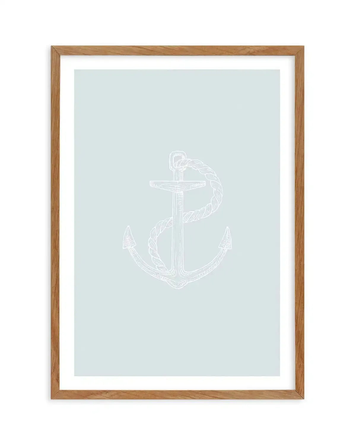 Anchor | 2 Colour Options Art Print-PRINT-Olive et Oriel-Olive et Oriel-50x70 cm | 19.6" x 27.5"-Walnut-With White Border-Buy-Australian-Art-Prints-Online-with-Olive-et-Oriel-Your-Artwork-Specialists-Austrailia-Decorate-With-Coastal-Photo-Wall-Art-Prints-From-Our-Beach-House-Artwork-Collection-Fine-Poster-and-Framed-Artwork