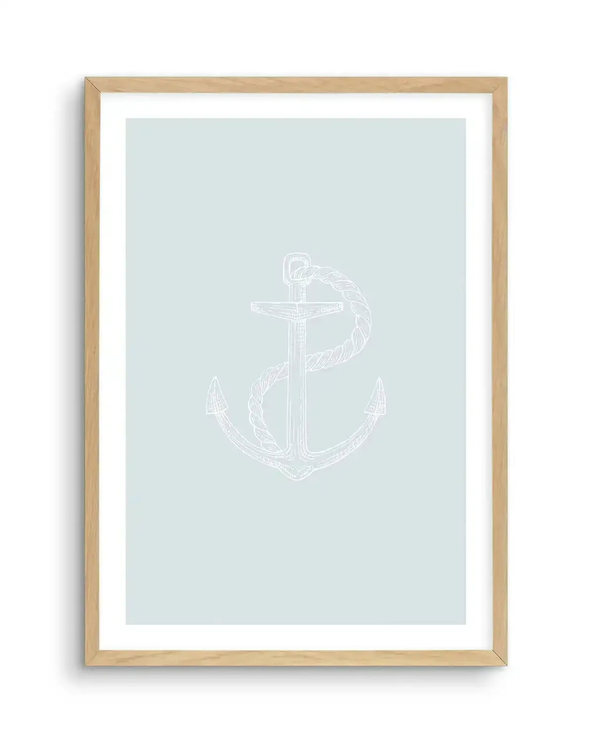 Anchor | 2 Colour Options Art Print-PRINT-Olive et Oriel-Olive et Oriel-A5 | 5.8" x 8.3" | 14.8 x 21cm-Oak-With White Border-Buy-Australian-Art-Prints-Online-with-Olive-et-Oriel-Your-Artwork-Specialists-Austrailia-Decorate-With-Coastal-Photo-Wall-Art-Prints-From-Our-Beach-House-Artwork-Collection-Fine-Poster-and-Framed-Artwork