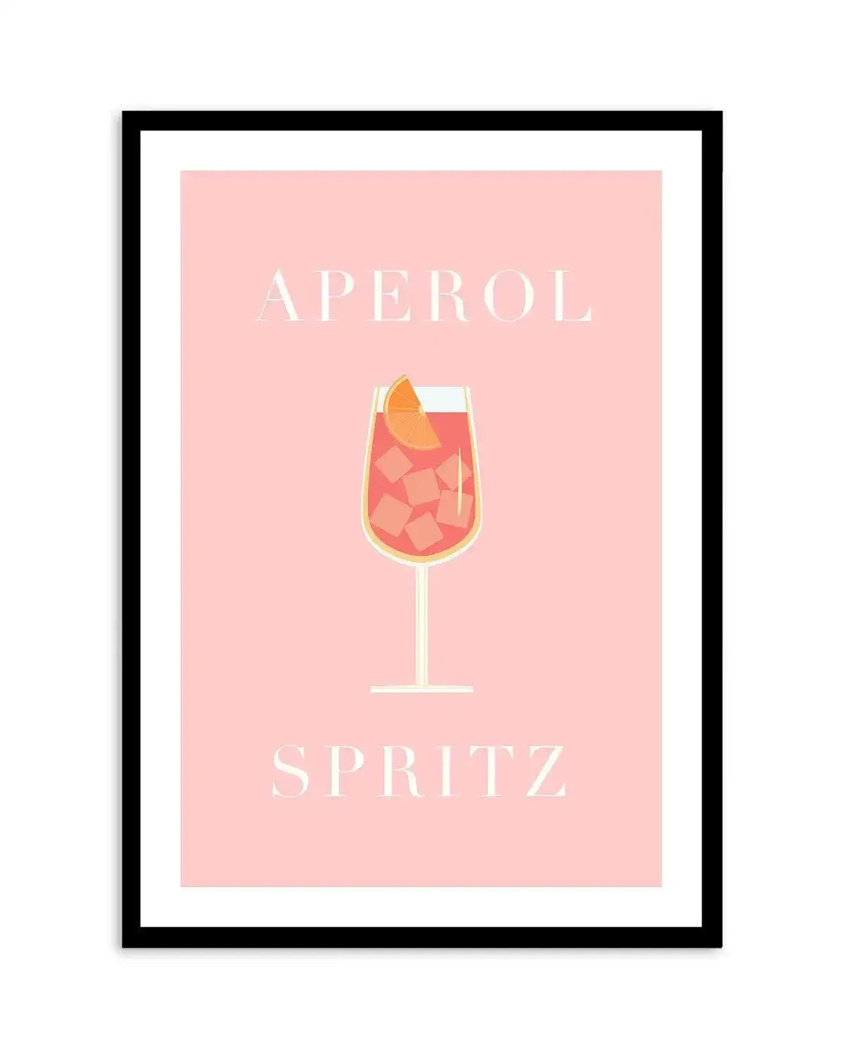 Aperol Spritz Art Print-PRINT-Olive et Oriel-Olive et Oriel-A5 | 5.8" x 8.3" | 14.8 x 21cm-Black-With White Border-Buy-Australian-Art-Prints-Online-with-Olive-et-Oriel-Your-Artwork-Specialists-Austrailia-Decorate-With-Coastal-Photo-Wall-Art-Prints-From-Our-Beach-House-Artwork-Collection-Fine-Poster-and-Framed-Artwork