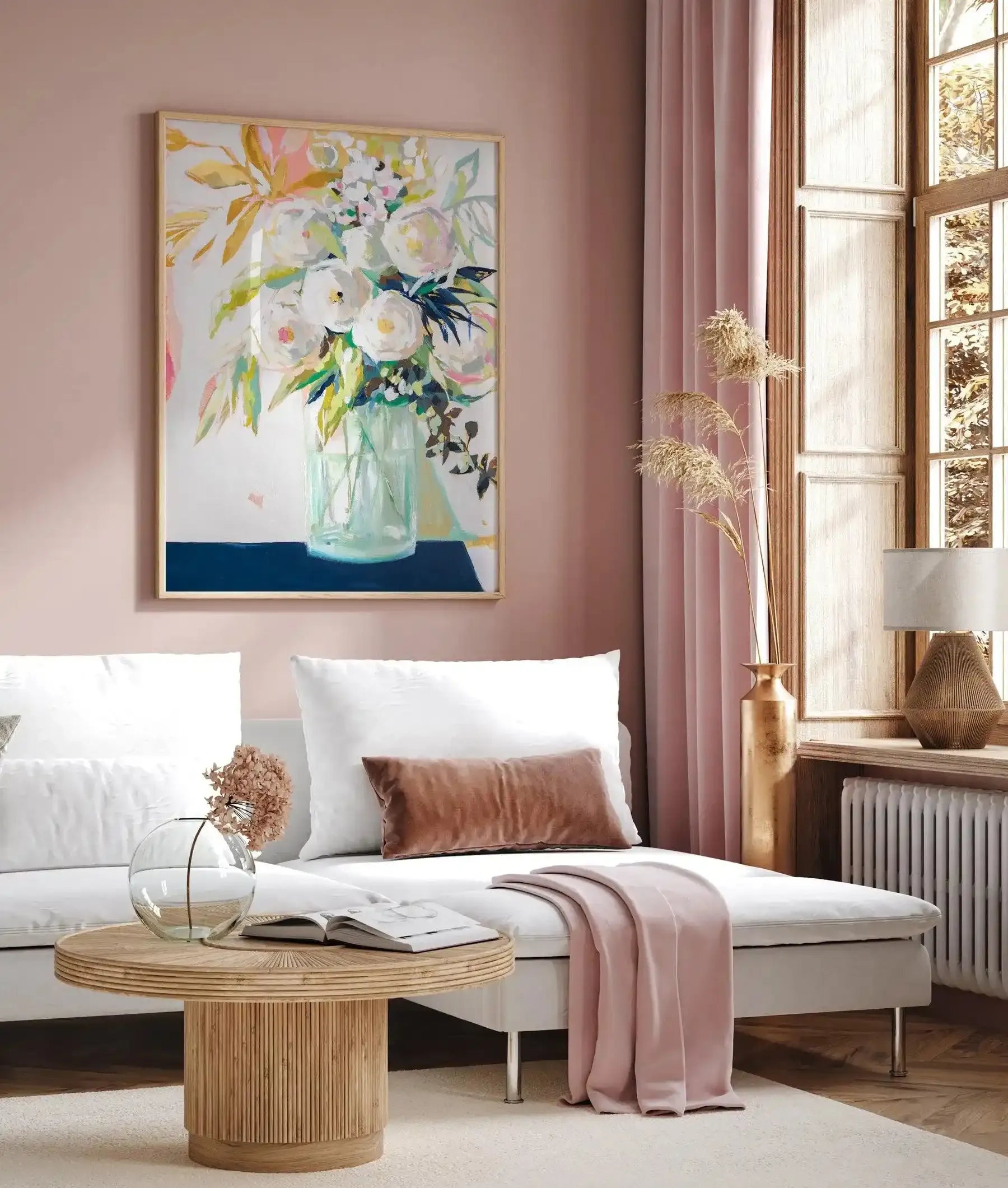 Aqua and Navy Bouquet by Jenny Westenhofer Art Print-PRINT-Olive et Oriel-Jenny Westenhofer-Buy-Australian-Art-Prints-Online-with-Olive-et-Oriel-Your-Artwork-Specialists-Austrailia-Decorate-With-Coastal-Photo-Wall-Art-Prints-From-Our-Beach-House-Artwork-Collection-Fine-Poster-and-Framed-Artwork