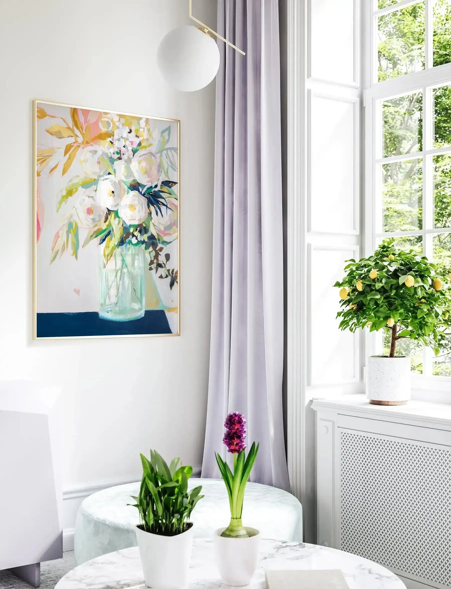 Aqua and Navy Bouquet by Jenny Westenhofer Art Print-PRINT-Olive et Oriel-Jenny Westenhofer-Buy-Australian-Art-Prints-Online-with-Olive-et-Oriel-Your-Artwork-Specialists-Austrailia-Decorate-With-Coastal-Photo-Wall-Art-Prints-From-Our-Beach-House-Artwork-Collection-Fine-Poster-and-Framed-Artwork