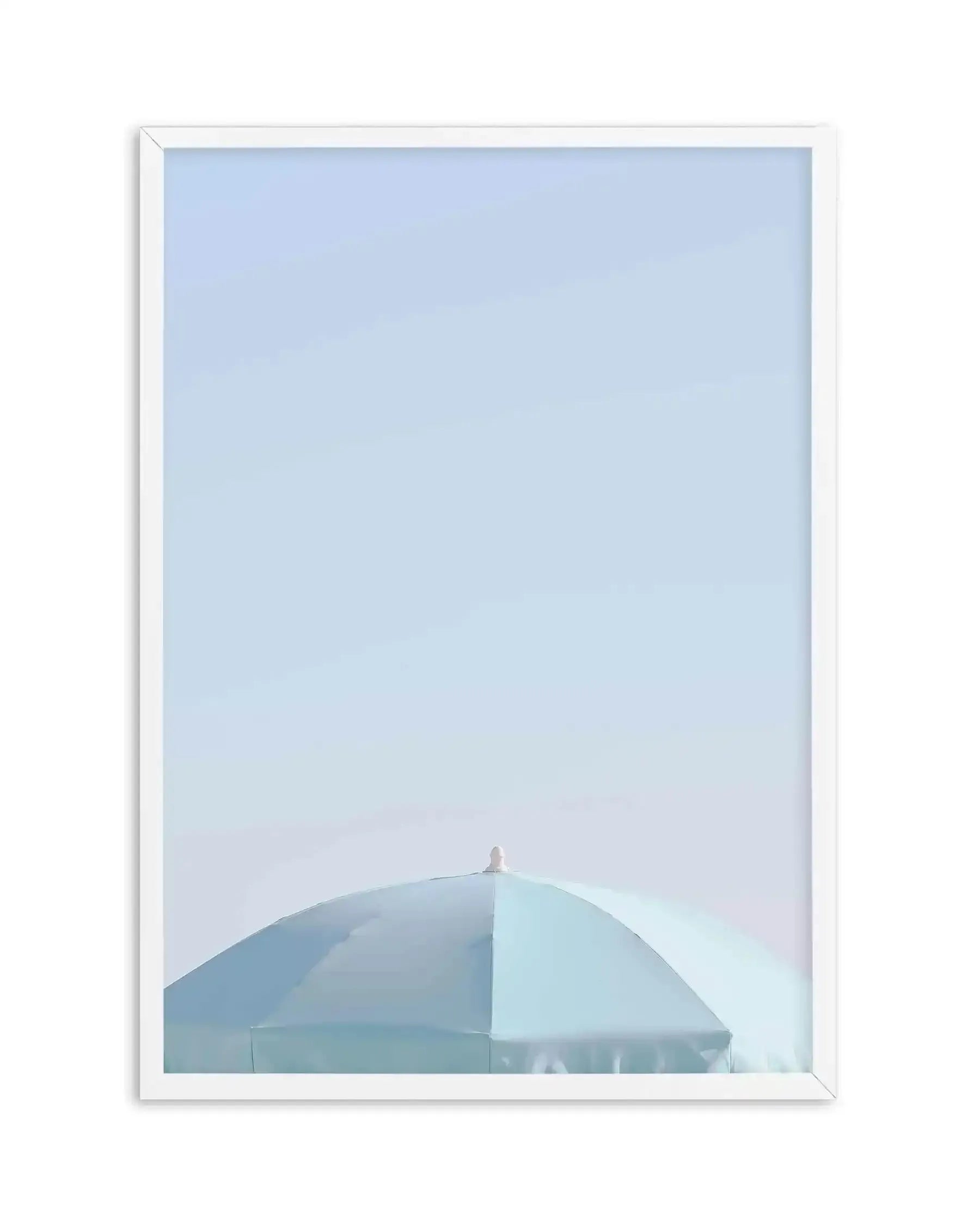 Aqua Parasol Art Print-PRINT-Olive et Oriel-Olive et Oriel-A5 | 5.8" x 8.3" | 14.8 x 21cm-White-With White Border-Buy-Australian-Art-Prints-Online-with-Olive-et-Oriel-Your-Artwork-Specialists-Austrailia-Decorate-With-Coastal-Photo-Wall-Art-Prints-From-Our-Beach-House-Artwork-Collection-Fine-Poster-and-Framed-Artwork