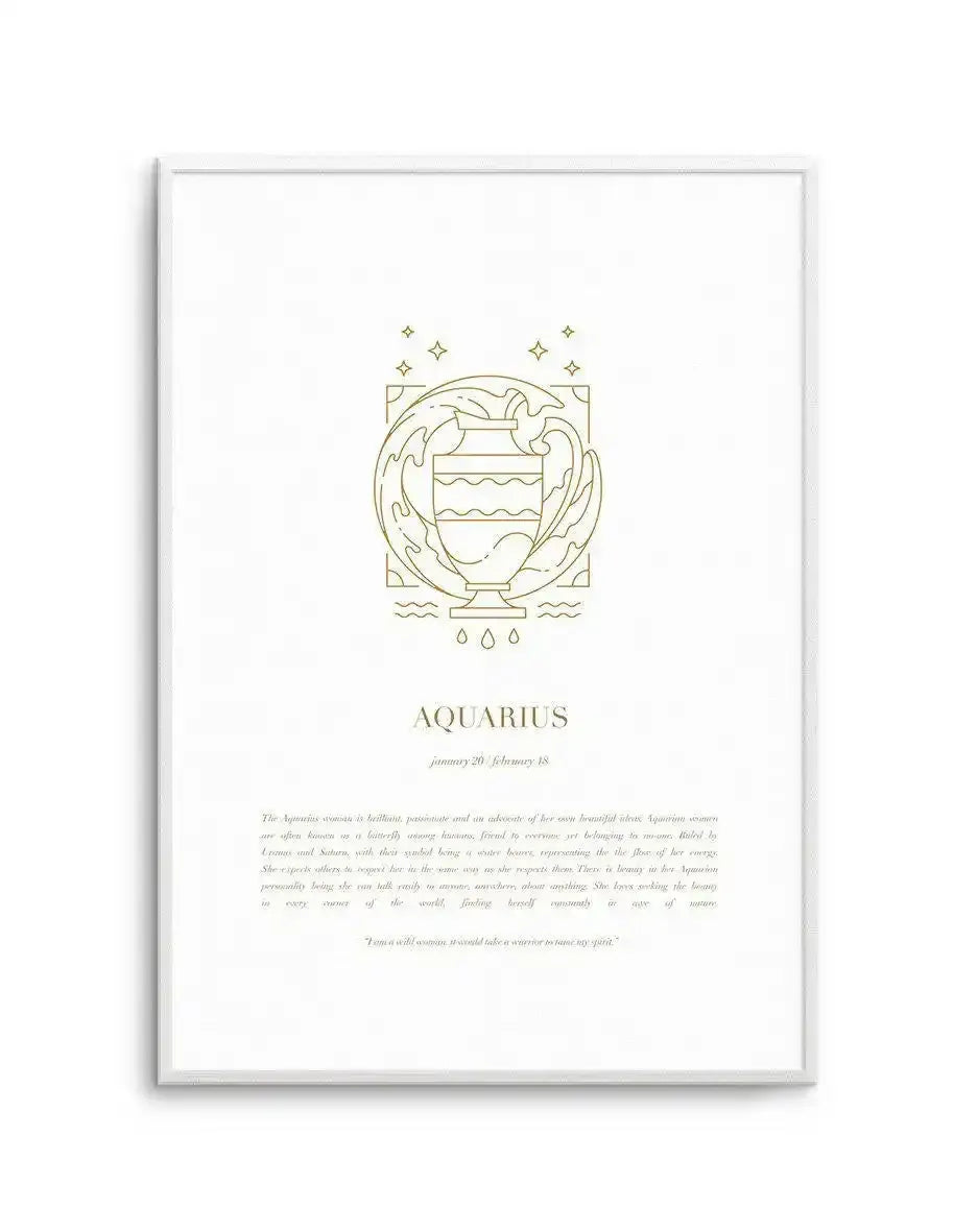 Aquarius | Celestial Zodiac Art Print-PRINT-Olive et Oriel-Olive et Oriel-A4 | 8.3" x 11.7" | 21 x 29.7cm-Unframed Art Print-With White Border-Buy-Australian-Art-Prints-Online-with-Olive-et-Oriel-Your-Artwork-Specialists-Austrailia-Decorate-With-Coastal-Photo-Wall-Art-Prints-From-Our-Beach-House-Artwork-Collection-Fine-Poster-and-Framed-Artwork