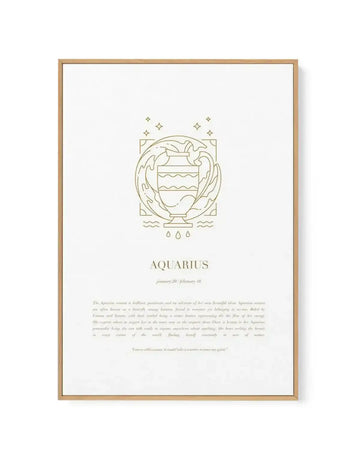 Aquarius | Celestial Zodiac | Framed Canvas Art Print art print