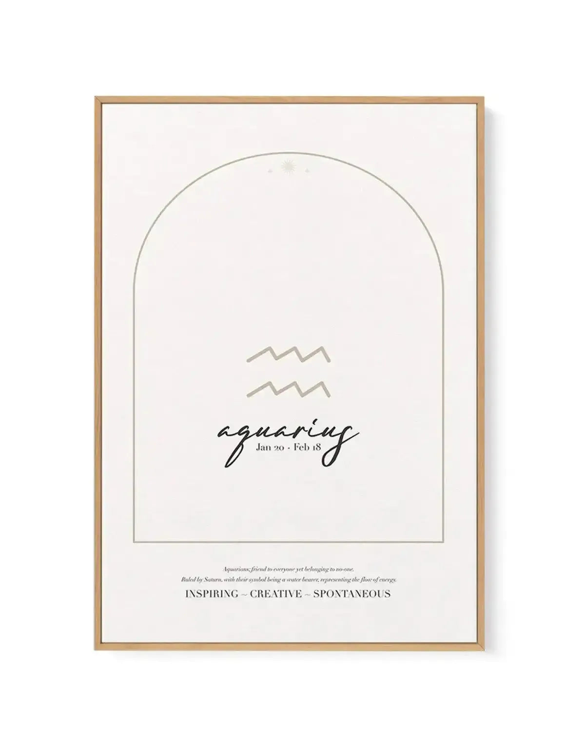 Aquarius Star Sign | Framed Canvas-CANVAS-You can shop wall art online with Olive et Oriel for everything from abstract art to fun kids wall art. Our beautiful modern art prints and canvas art are available from large canvas prints to wall art paintings and our proudly Australian artwork collection offers only the highest quality framed large wall art and canvas art Australia - You can buy fashion photography prints or Hampton print posters and paintings on canvas from Olive et Oriel and have th