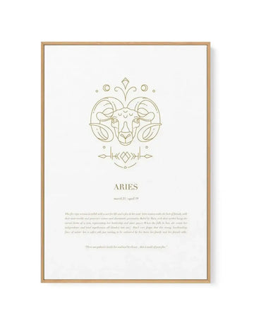 Aries | Celestial Zodiac | Framed Canvas Art Print art print