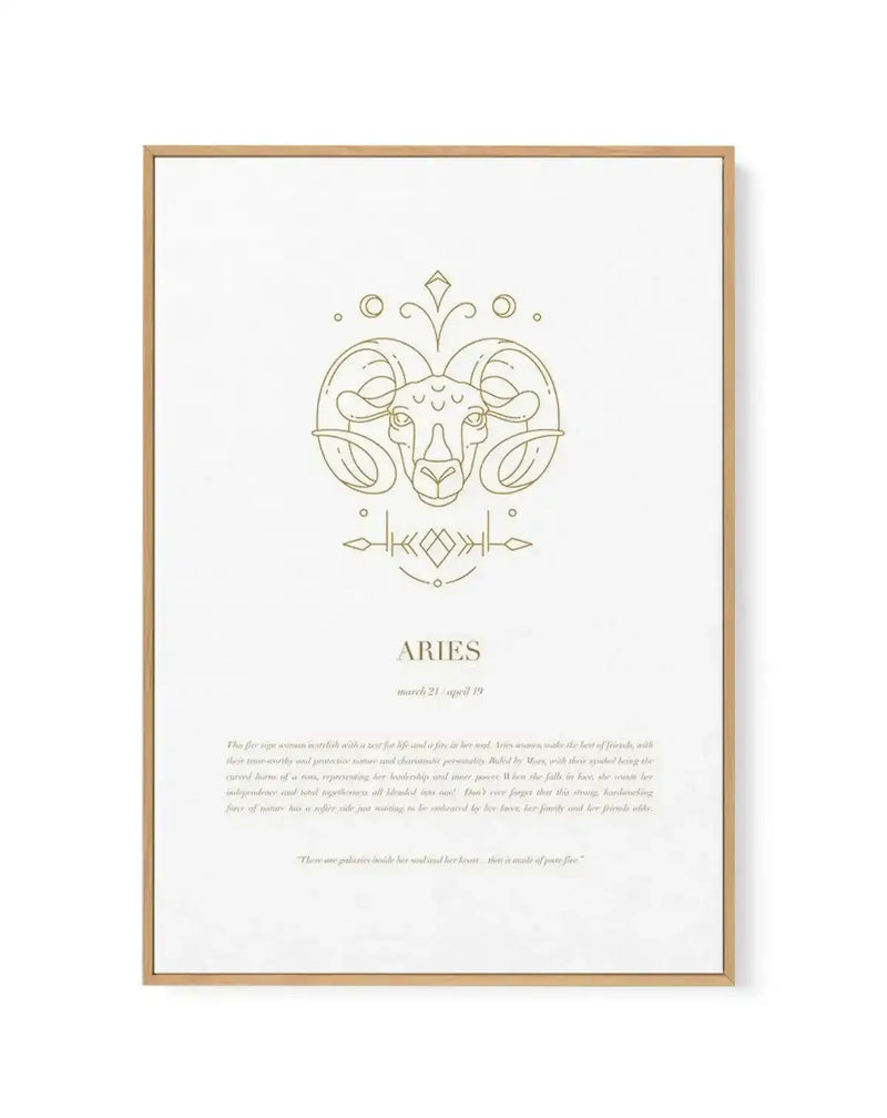 Aries | Celestial Zodiac | Framed Canvas Art Print art print