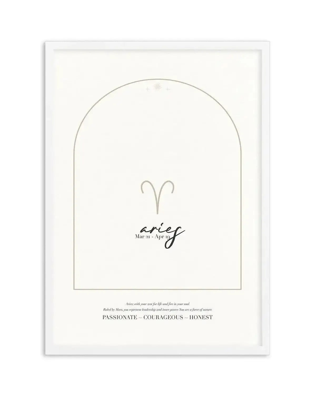 Aries Star Sign Art Print-PRINT-Olive et Oriel-Olive et Oriel-A4 | 8.3" x 11.7" | 21 x 29.7cm-White-With White Border-Buy-Australian-Art-Prints-Online-with-Olive-et-Oriel-Your-Artwork-Specialists-Austrailia-Decorate-With-Coastal-Photo-Wall-Art-Prints-From-Our-Beach-House-Artwork-Collection-Fine-Poster-and-Framed-Artwork