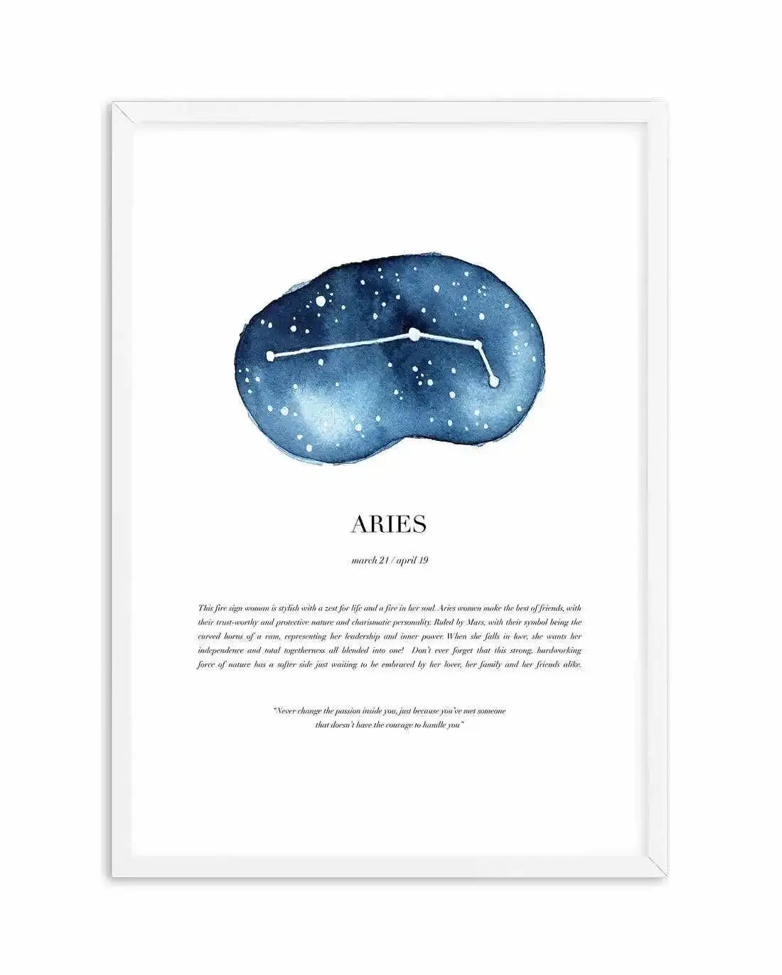 Aries | Watercolour Zodiac Art Print-PRINT-Olive et Oriel-Olive et Oriel-A5 | 5.8" x 8.3" | 14.8 x 21cm-White-With White Border-Buy-Australian-Art-Prints-Online-with-Olive-et-Oriel-Your-Artwork-Specialists-Austrailia-Decorate-With-Coastal-Photo-Wall-Art-Prints-From-Our-Beach-House-Artwork-Collection-Fine-Poster-and-Framed-Artwork