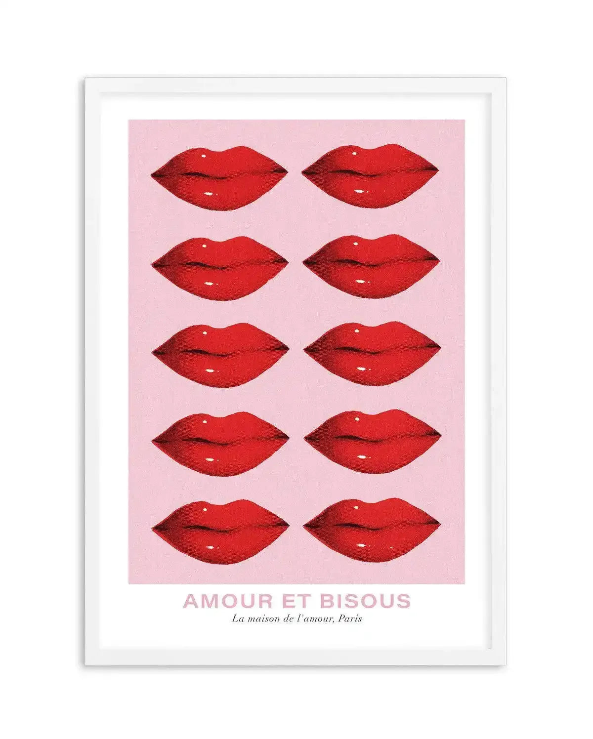 Amour et Bisous Art Print-PRINT-Olive et Oriel-Olive et Oriel-A5 | 5.8" x 8.3" | 14.8 x 21cm-White-With White Border-Buy-Australian-Art-Prints-Online-with-Olive-et-Oriel-Your-Artwork-Specialists-Austrailia-Decorate-With-Coastal-Photo-Wall-Art-Prints-From-Our-Beach-House-Artwork-Collection-Fine-Poster-and-Framed-Artwork