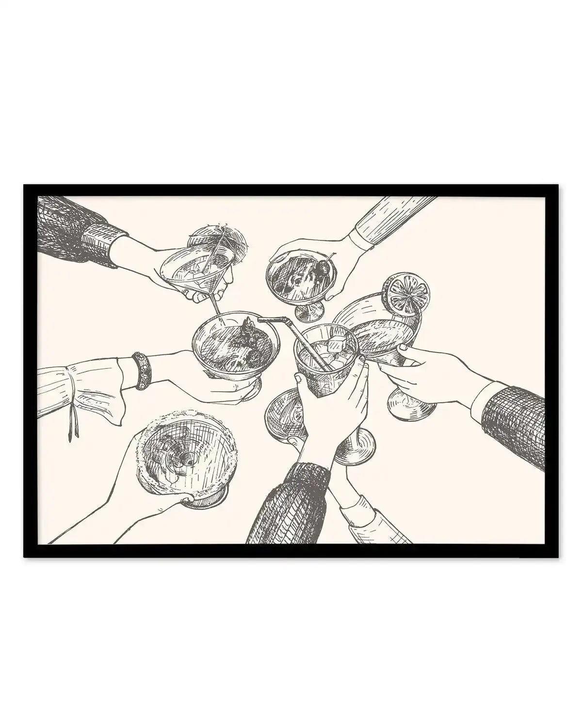 At The Bar Art Print-PRINT-Olive et Oriel-Olive et Oriel-A5 | 5.8" x 8.3" | 14.8 x 21cm-Black-With White Border-Buy-Australian-Art-Prints-Online-with-Olive-et-Oriel-Your-Artwork-Specialists-Austrailia-Decorate-With-Coastal-Photo-Wall-Art-Prints-From-Our-Beach-House-Artwork-Collection-Fine-Poster-and-Framed-Artwork