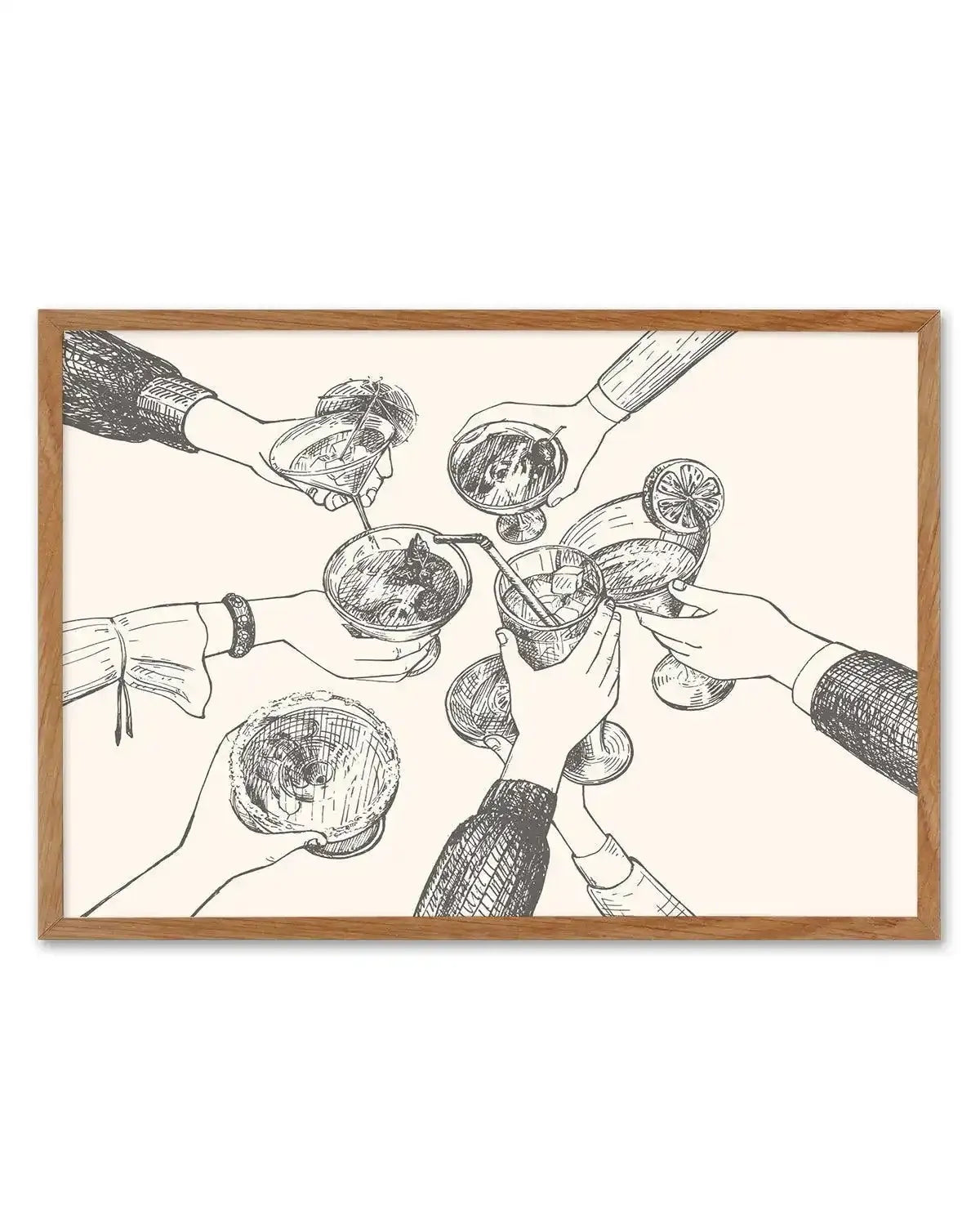 At The Bar Art Print-PRINT-Olive et Oriel-Olive et Oriel-50x70 cm | 19.6" x 27.5"-Walnut-With White Border-Buy-Australian-Art-Prints-Online-with-Olive-et-Oriel-Your-Artwork-Specialists-Austrailia-Decorate-With-Coastal-Photo-Wall-Art-Prints-From-Our-Beach-House-Artwork-Collection-Fine-Poster-and-Framed-Artwork