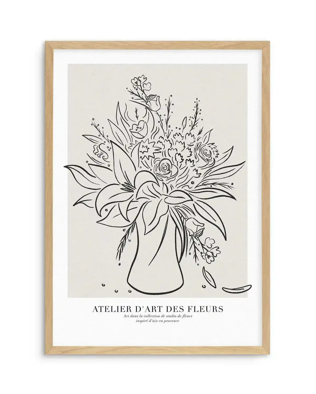 Atelier D'art Des Fleurs Art Print-PRINT-Olive et Oriel-Olive et Oriel-A5 | 5.8" x 8.3" | 14.8 x 21cm-Oak-With White Border-Buy-Australian-Art-Prints-Online-with-Olive-et-Oriel-Your-Artwork-Specialists-Austrailia-Decorate-With-Coastal-Photo-Wall-Art-Prints-From-Our-Beach-House-Artwork-Collection-Fine-Poster-and-Framed-Artwork