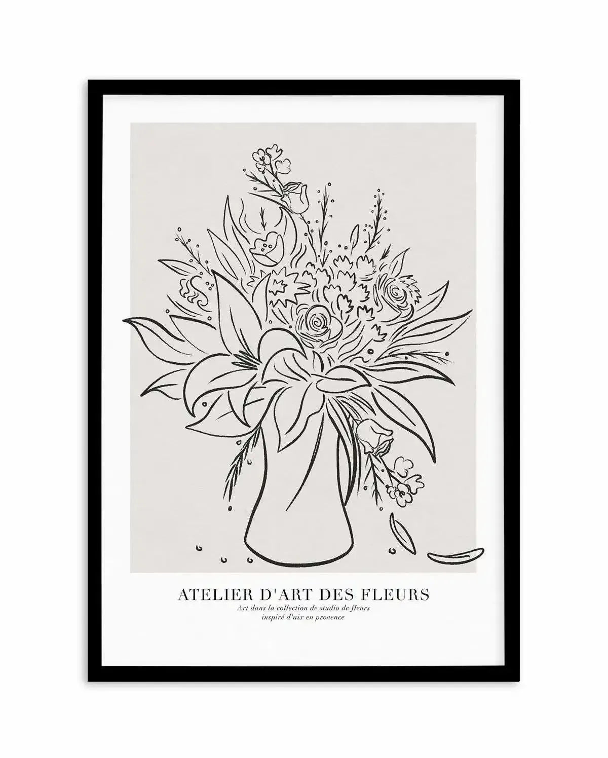 Atelier D'art Des Fleurs Art Print-PRINT-Olive et Oriel-Olive et Oriel-A5 | 5.8" x 8.3" | 14.8 x 21cm-Black-With White Border-Buy-Australian-Art-Prints-Online-with-Olive-et-Oriel-Your-Artwork-Specialists-Austrailia-Decorate-With-Coastal-Photo-Wall-Art-Prints-From-Our-Beach-House-Artwork-Collection-Fine-Poster-and-Framed-Artwork