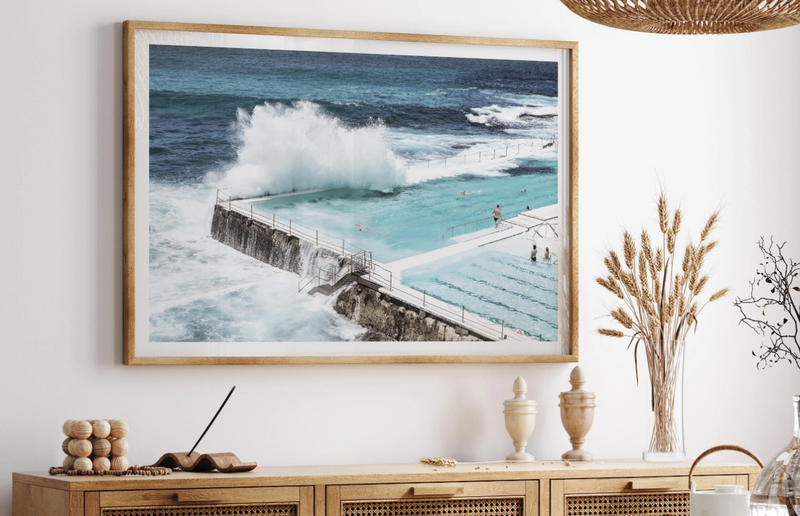 Order Australian wall art prints & posters online like Bondi Icebergs ocean artwork