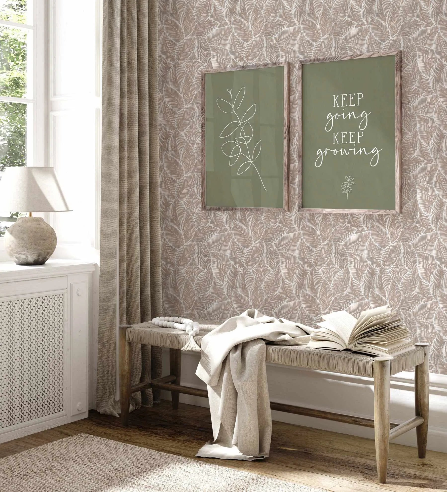 Autumn Leaves Wallpaper from Olive et Oriel where you can shop wallpaper and artworks online