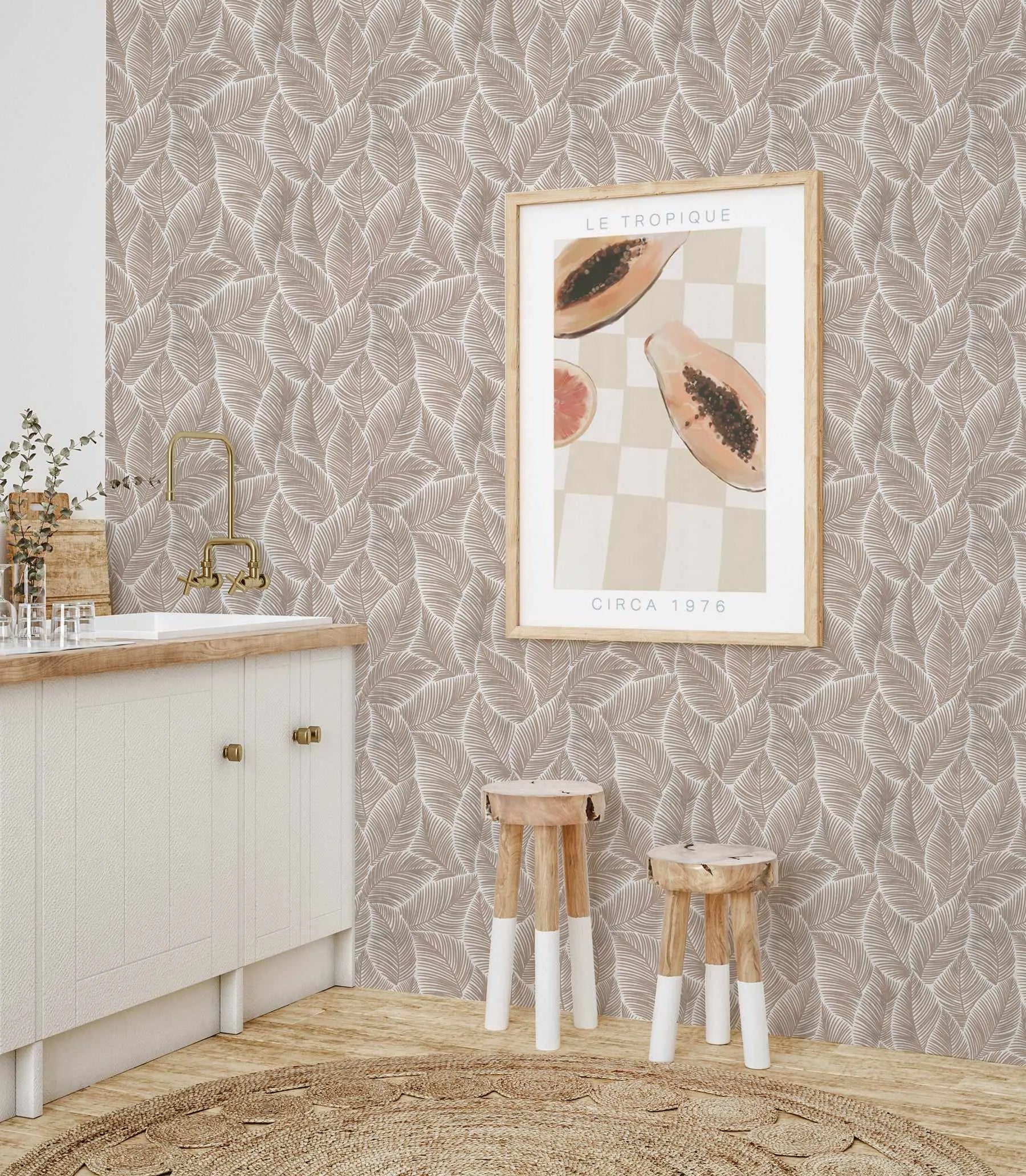 Autumn Leaves Wallpaper from Olive et Oriel where you can shop wallpaper and artworks online