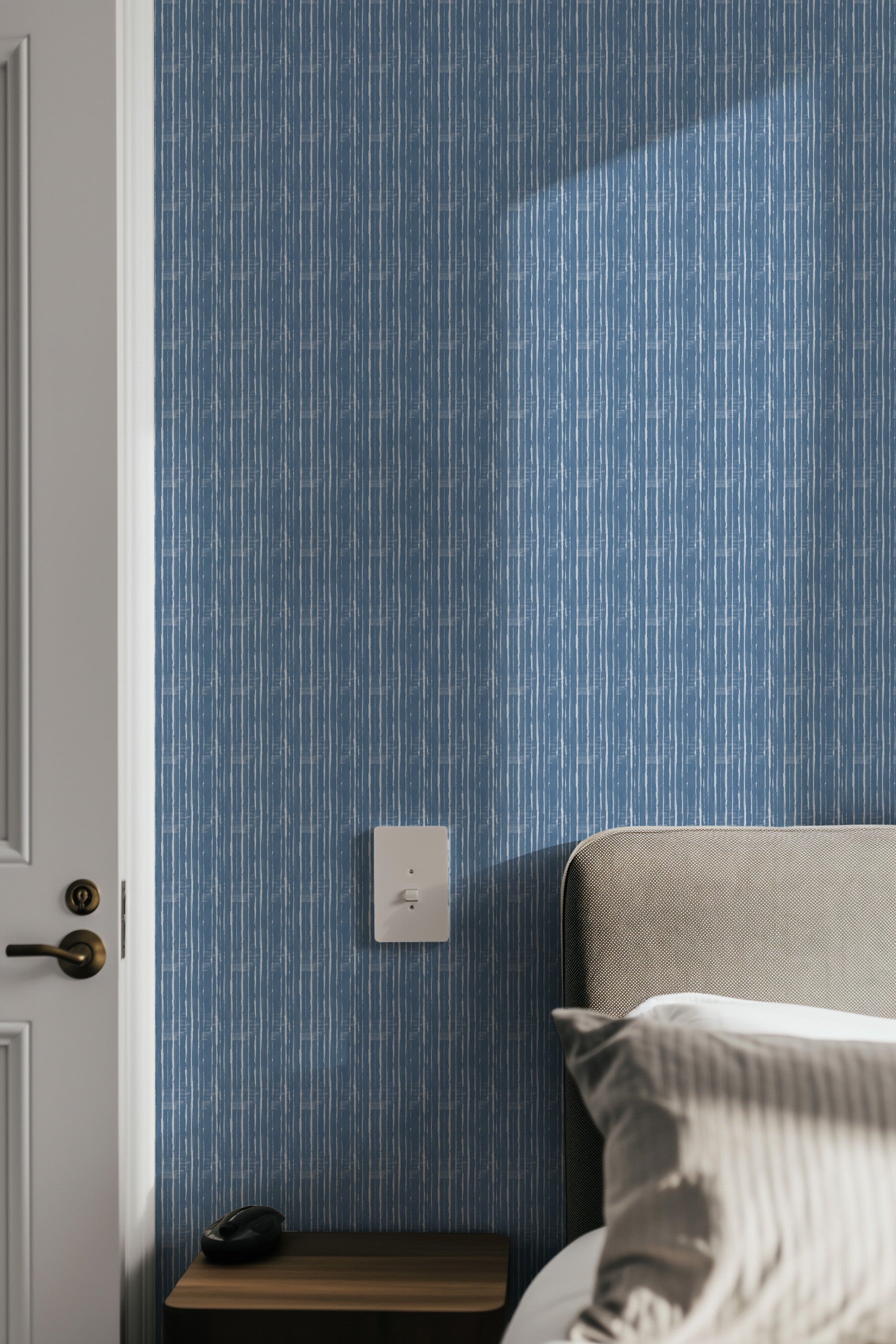 Balmain in Aegean Commercial Vinyl Wallcovering-Commercial Wallcoverings-Olive et Oriel-Luxury commercial-grade embossed and textured vinyl wallcovering durable fire-rated washable stain-resistant and customizable perfect for hotels offices retail childcare healthcare and hospital spaces vinyl wallpaper