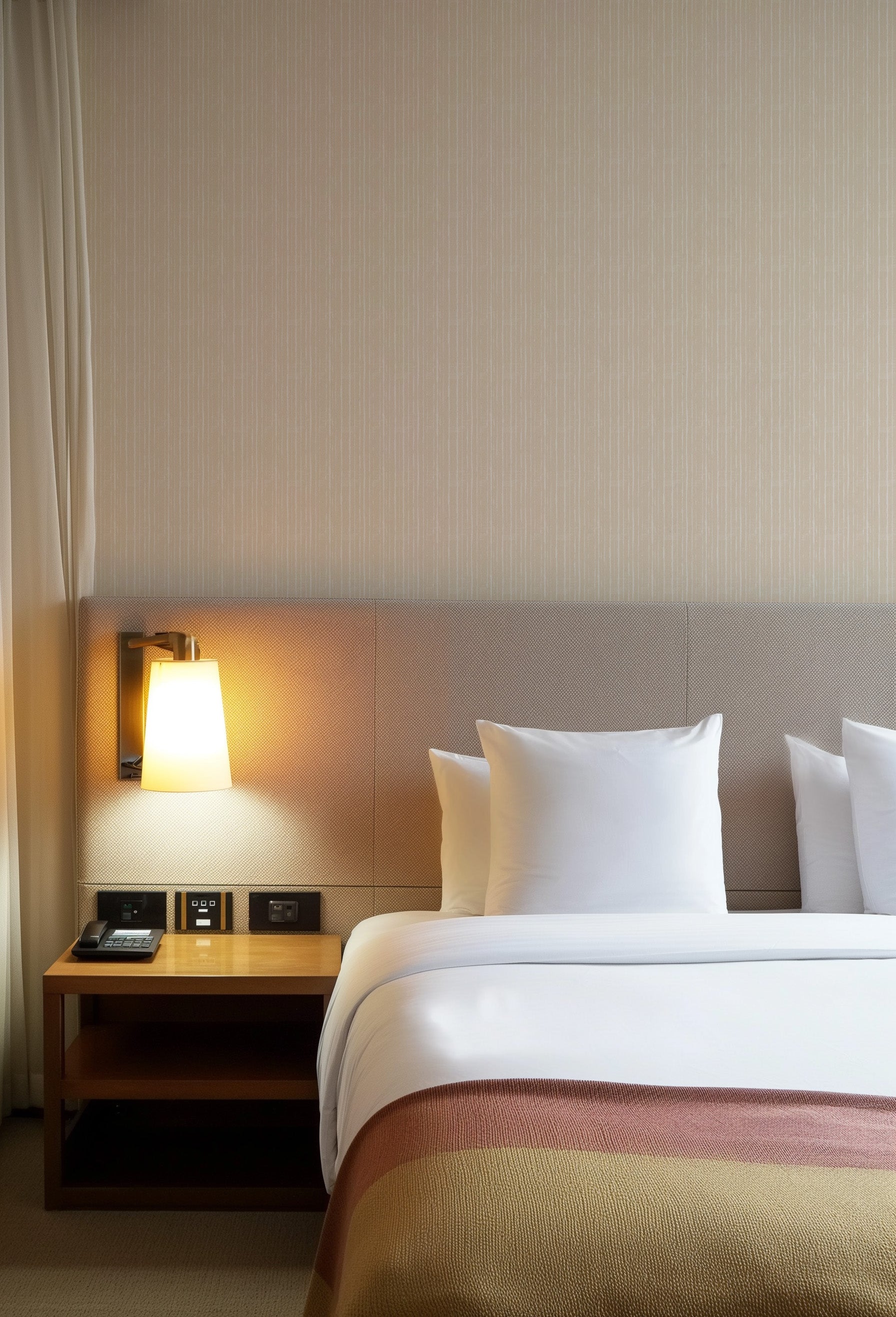 Balmain in Beige Commercial Vinyl Wallcovering-Commercial Wallcoverings-Olive et Oriel-Luxury commercial-grade embossed and textured vinyl wallcovering durable fire-rated washable stain-resistant and customizable perfect for hotels offices retail childcare healthcare and hospital spaces vinyl wallpaper