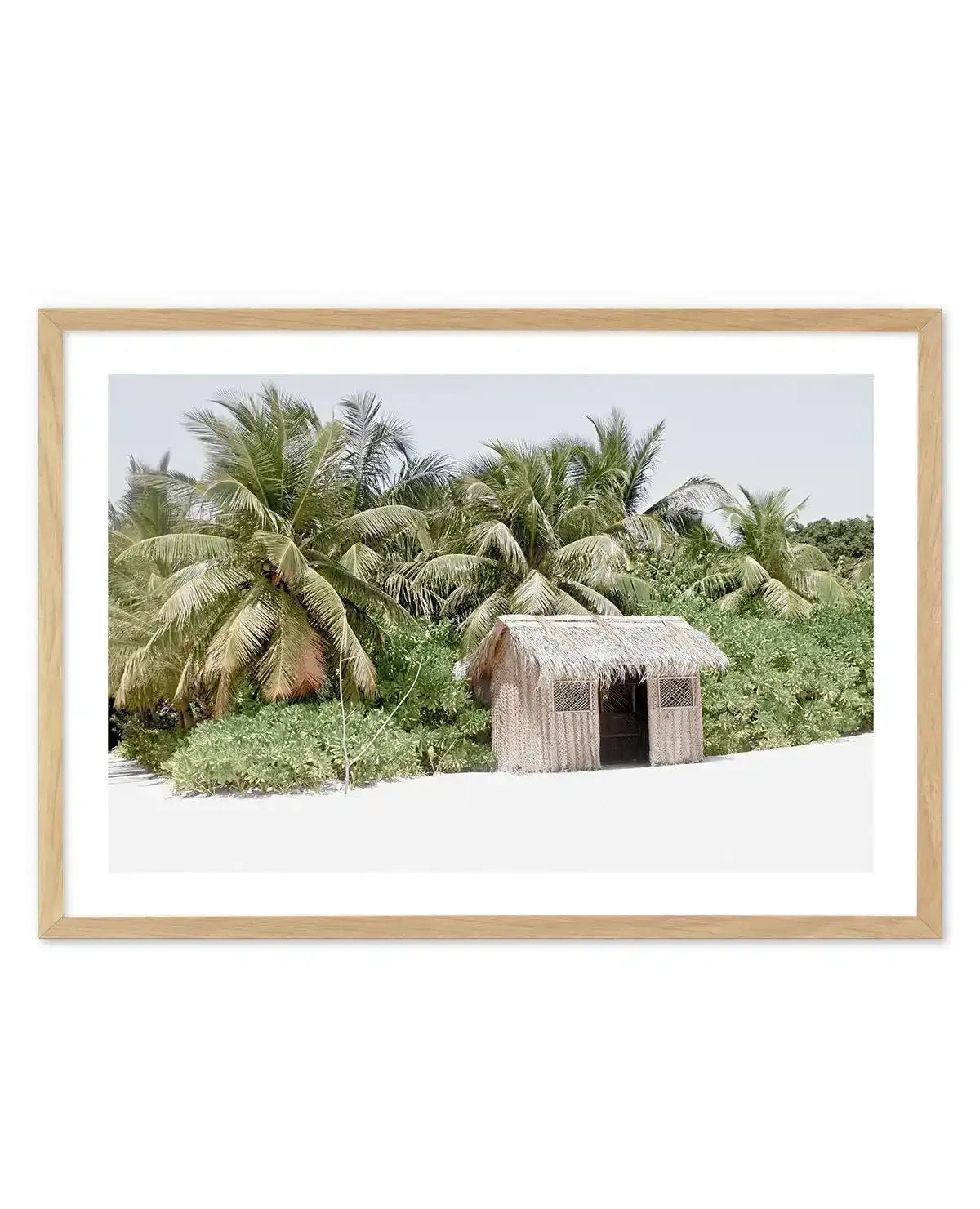 Beach Hut Art Print-PRINT-Olive et Oriel-Olive et Oriel-A4 | 8.3" x 11.7" | 21 x 29.7cm-Oak-With White Border-Buy-Australian-Art-Prints-Online-with-Olive-et-Oriel-Your-Artwork-Specialists-Austrailia-Decorate-With-Coastal-Photo-Wall-Art-Prints-From-Our-Beach-House-Artwork-Collection-Fine-Poster-and-Framed-Artwork