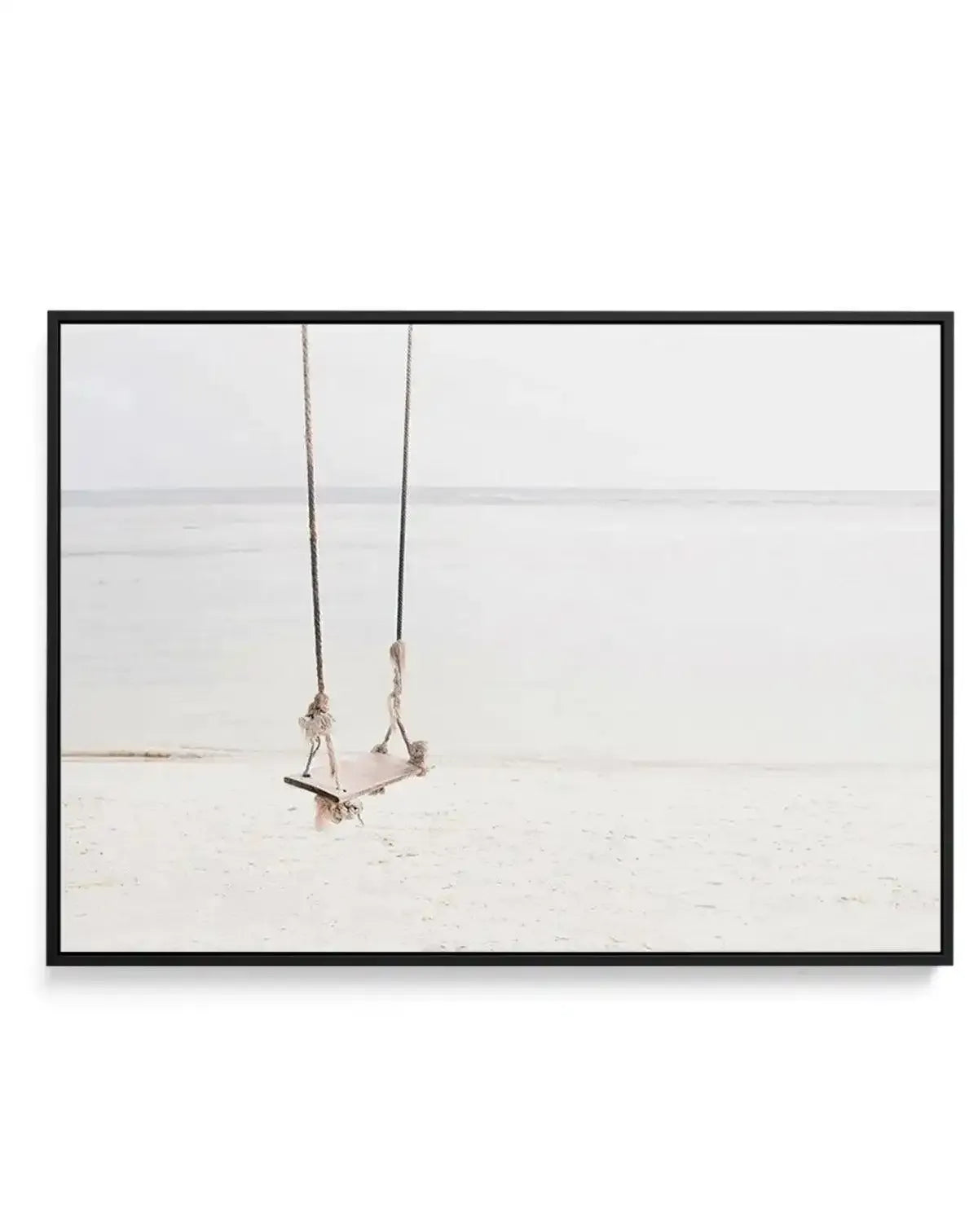 Beach Swing | Framed Canvas-CANVAS-You can shop wall art online with Olive et Oriel for everything from abstract art to fun kids wall art. Our beautiful modern art prints and canvas art are available from large canvas prints to wall art paintings and our proudly Australian artwork collection offers only the highest quality framed large wall art and canvas art Australia - You can buy fashion photography prints or Hampton print posters and paintings on canvas from Olive et Oriel and have them deli