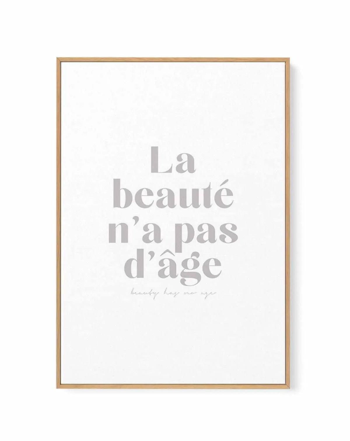 Beauty Has No Age | Framed Canvas from Olive et Oriel where you can shop wallpaper and artworks online