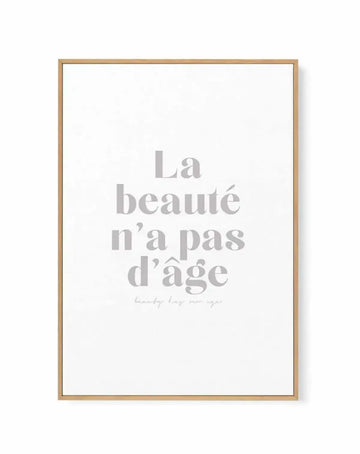Beauty Has No Age | Framed Canvas from Olive et Oriel where you can shop wallpaper and artworks online